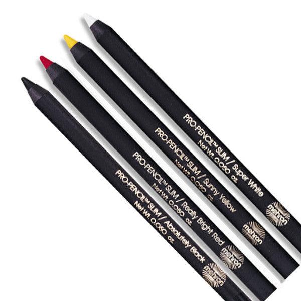 Mehron Pro Pencil Slim - Professional Makeup Eyeliner & Brow Pencil - Waterproof & Long Lasting - Perfect for Stage, Cosplay & Everyday Makeup