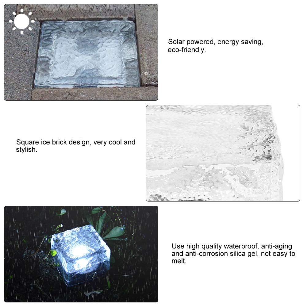 LED Underground Brick Lamp - Waterproof Buried Landscape Lighting for Home, Park, Courtyard & Garden Pathways | Durable Outdoor Decorative Lighting for Walkways, Driveways & Patios