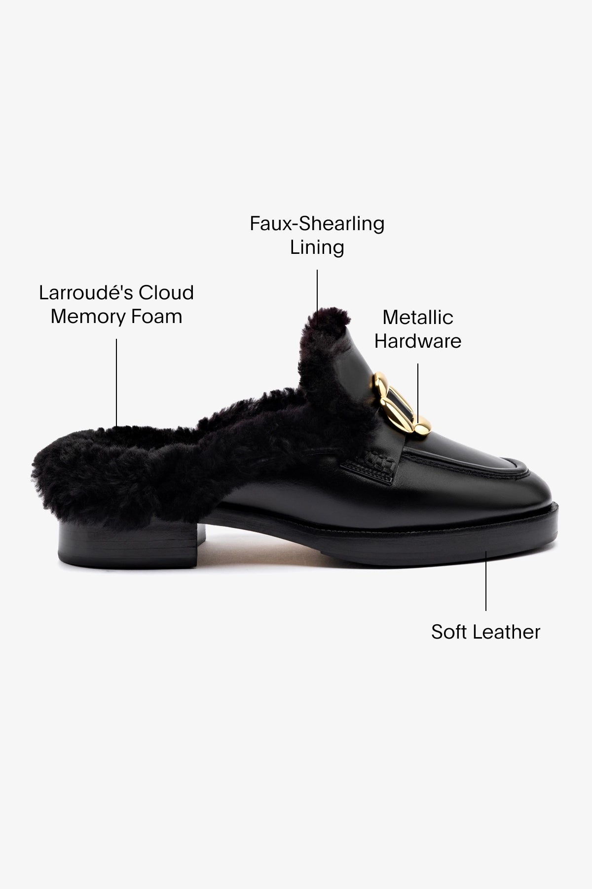 Bobbie Mule Women's Shoes - Black Leather & Shearling Winter Boots for Indoor/Outdoor Comfort & Style