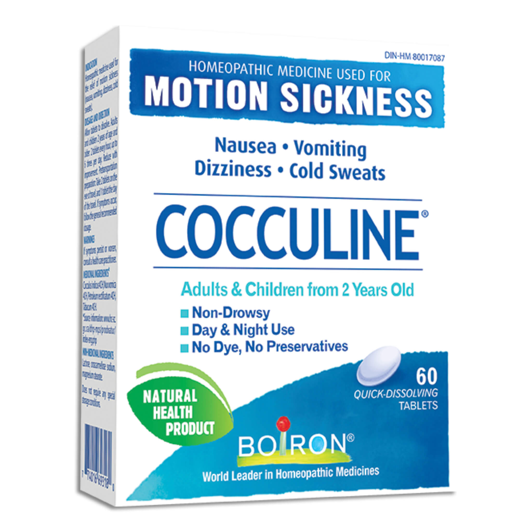 Cocculine Homeopathic Medicine for Motion Sickness Relief - Natural Travel Nausea Pills for Car, Boat & Airplane - Safe for Adults & Kids - Use for Road Trips, Cruises & Flights