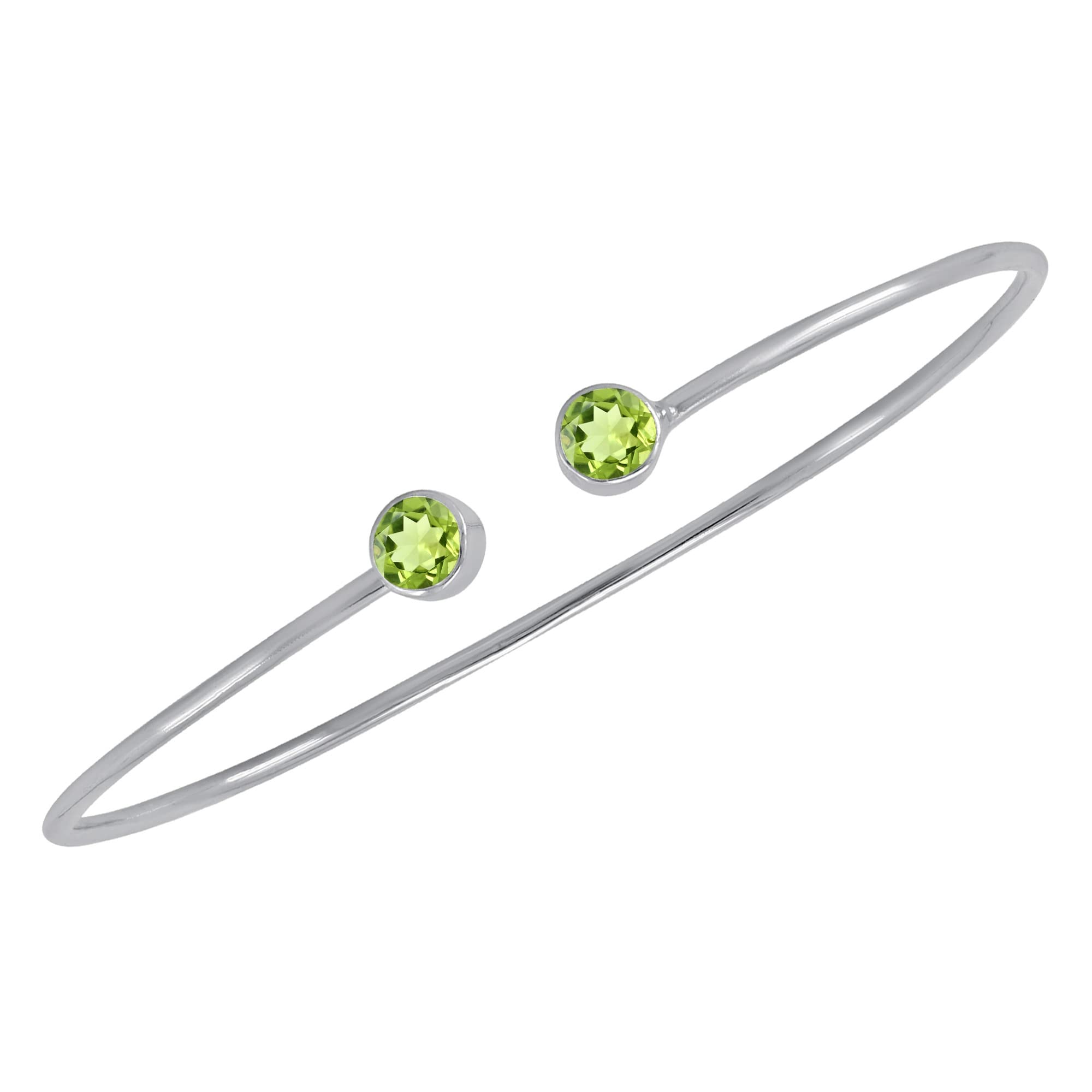 TISHAVI 925 Sterling Silver Bangles for Women - Elegant Stone Bangle Bracelets | Perfect for Weddings, Parties & Everyday Wear