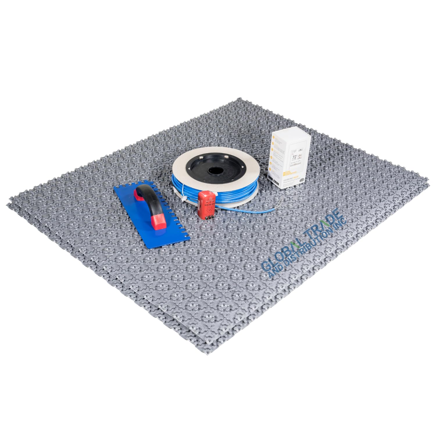 ARDEX FLEXBONE HEAT Radiant Floor Heating Kit 248 Sq Ft (240V) - Includes Heating Membrane, UH 910-248 Heat Cable, Wi-Fi Smart Thermostat UH 930 & Installation Tools - Perfect for Bathroom, Kitchen & Basement Floor Warming