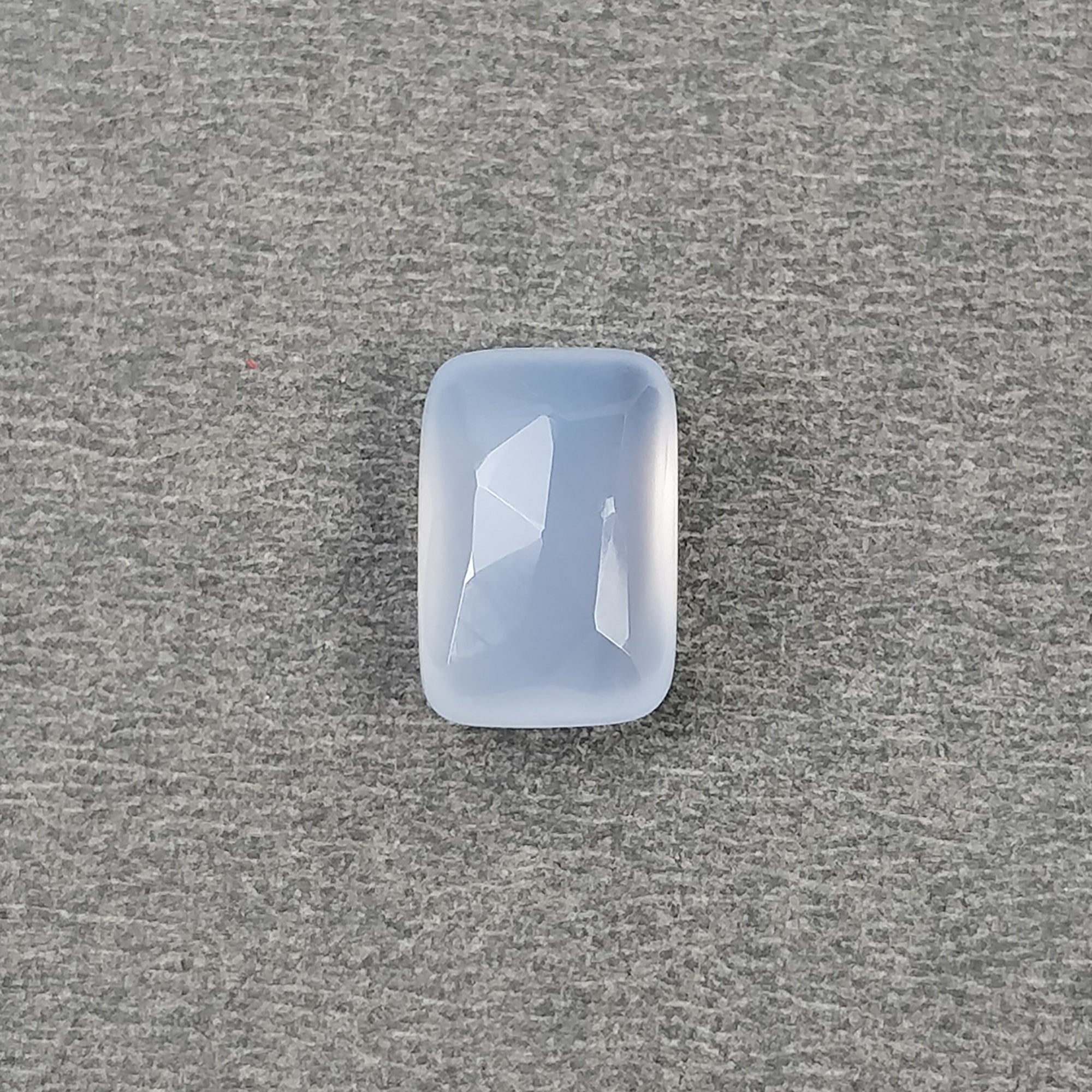 Natural Blue Chalcedony Gemstone - 4.45ct Rose Cut Untreated Chalcedony Cushion Shape 12x8mm for Jewelry Making, Engagement Rings & Healing Crystal Collections