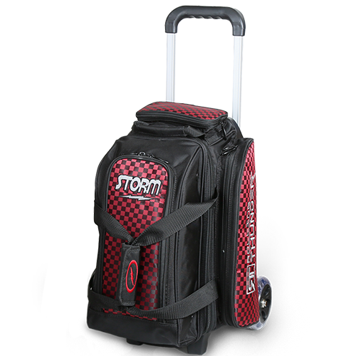 Storm Rolling Thunder 2 Ball Roller Bowling Bag - Black/Red Checkered Design for Men & Women - Perfect for League Play, Tournaments & Practice Sessions