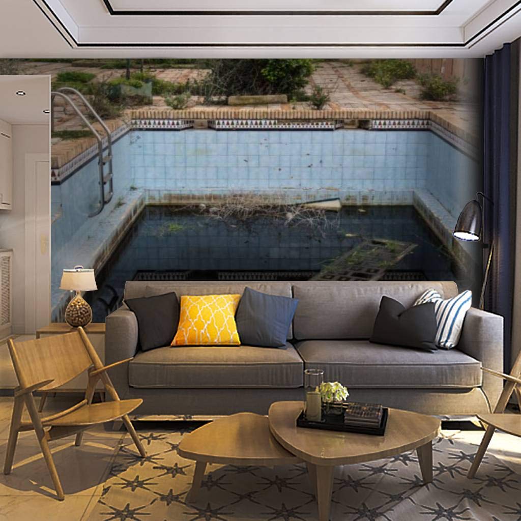 Self-Adhesive Removable Peel & Stick Wallpaper Mural - Swimming Pool Spring Fling Design for Living Room Wall Decor | Easy DIY Home Craft Decal & Poster Sticker | Perfect for Bedroom, Office, and Dorm Room Makeovers