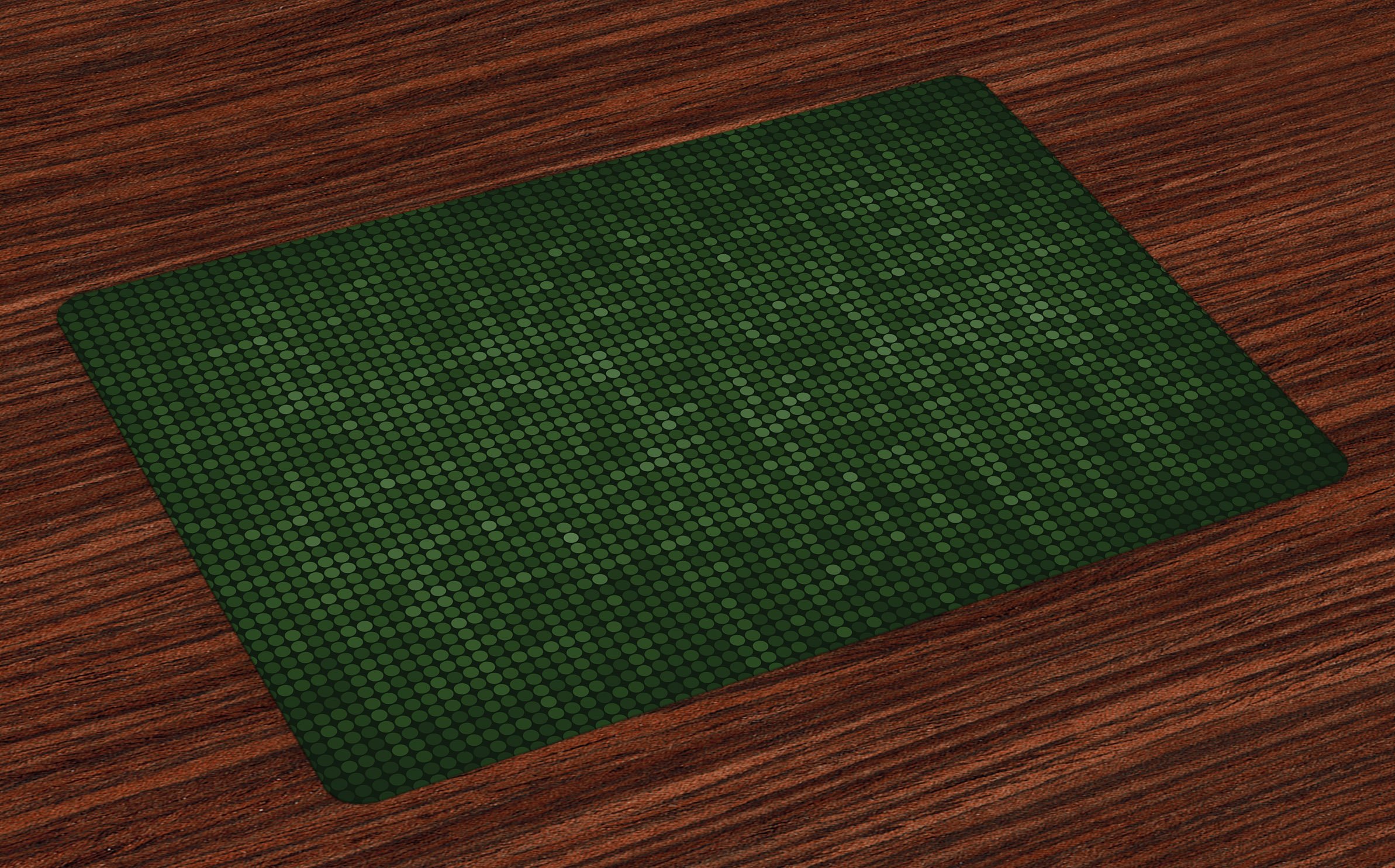 Ambesonne 4-Piece Forest Green Place Mats Set - Modern Spotty Dot Pattern Washable Fabric for Dining Table & Kitchen Decor | Perfect for Dinner Parties, Holiday Meals & Everyday Use