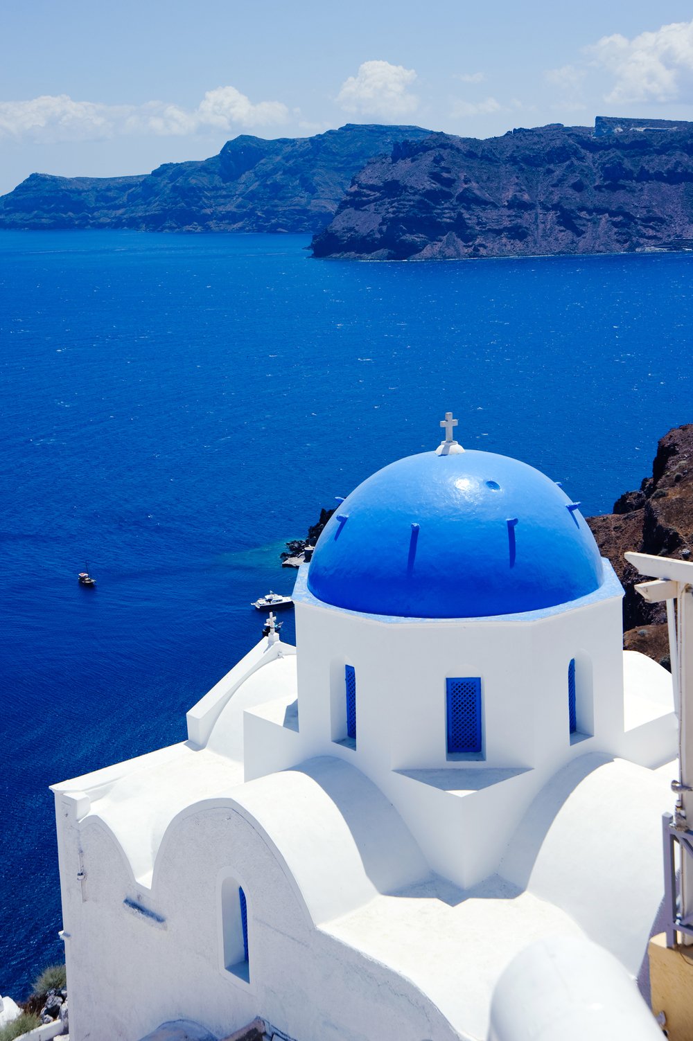 20x30 Inch Laminated Santorini Greece Travel Poster - Vibrant Colors & High-Quality Print for Wall Decor - Perfect for Living Room, Bedroom, Office & Gift Giving