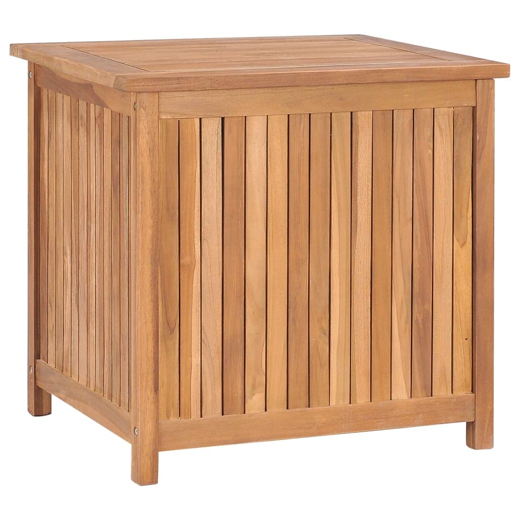 Premium Teak Wood Patio Storage Box with Waterproof Lining - 23.6