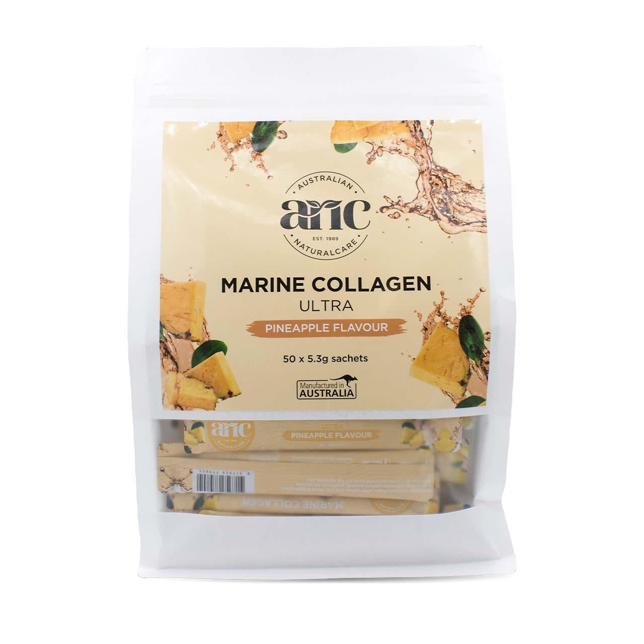 Australian Natural Care Marine Collagen Ultra Pineapple Powder - Premium Hydrolyzed Collagen Supplement for Skin, Hair & Joint Support - Great for Smoothies, Coffee & Baking Recipes