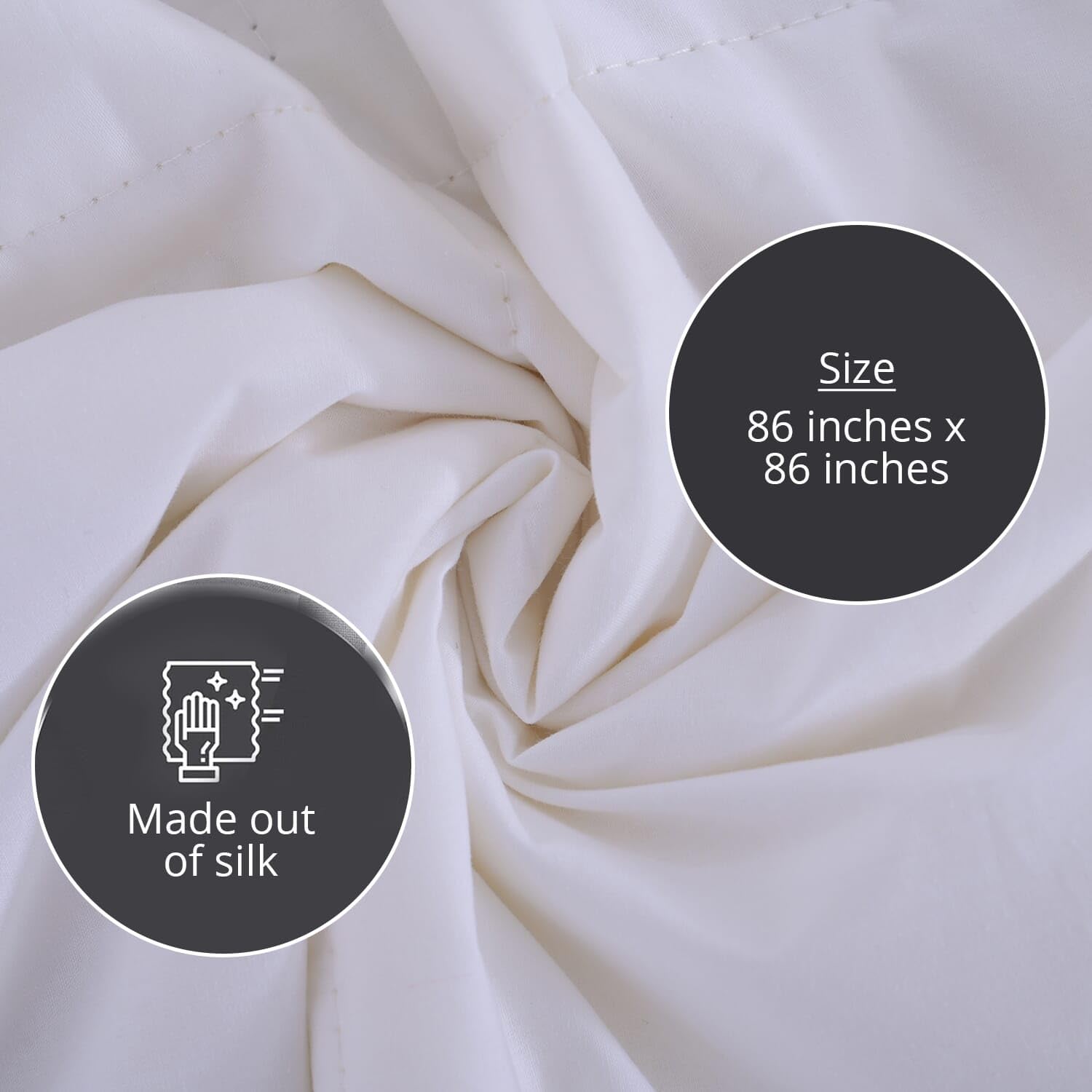 Shop LC HOMESMART White Silk Quilt - Ultra Soft & Breathable Comforter for All Seasons | Perfect Birthday Gift, Wedding Present & Luxury Bedding for Master Bedroom
