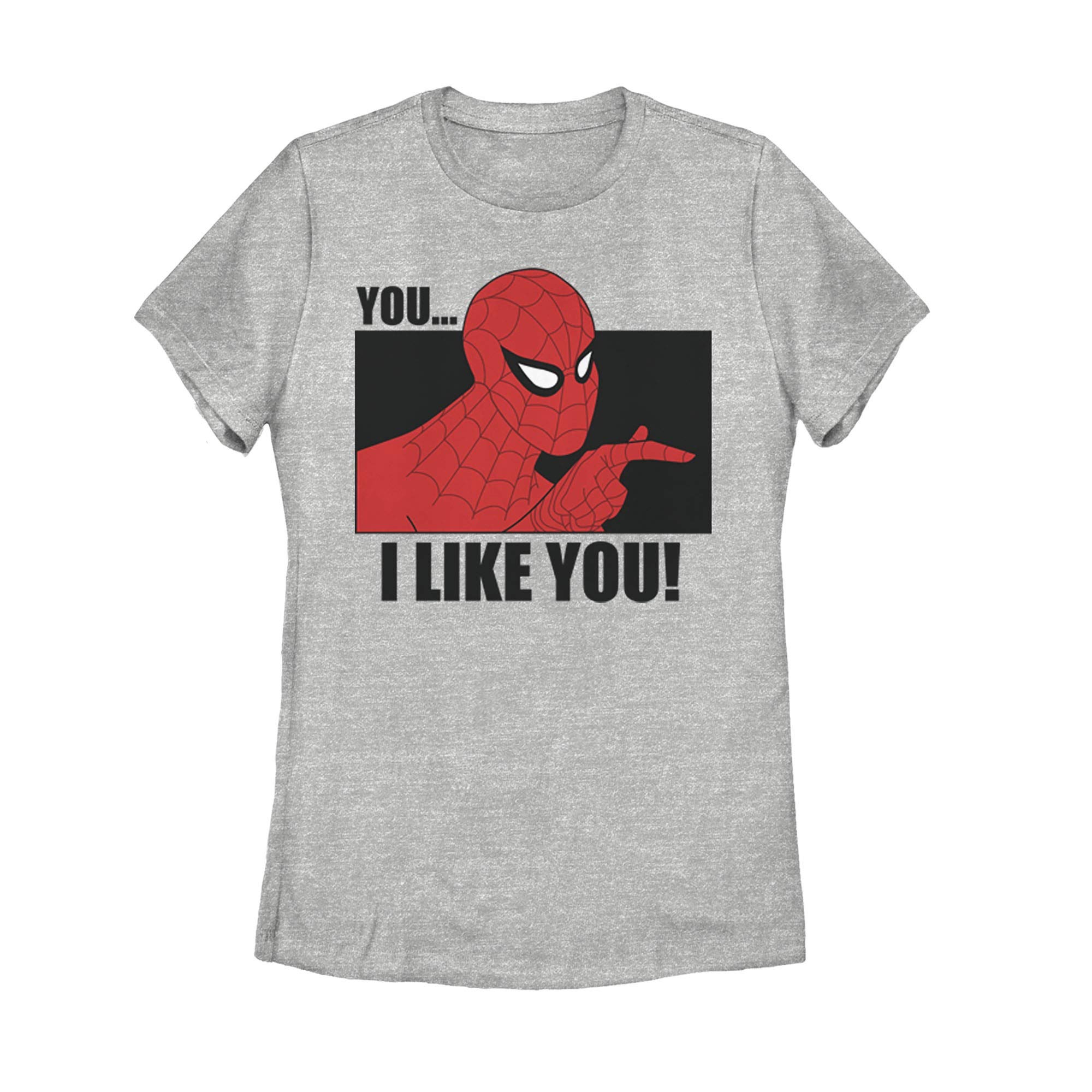 Marvel Women's Spider-Man Likes You Graphic T-Shirt | Superhero Comic Tee for Women | Casual Wear & Cosplay Costume