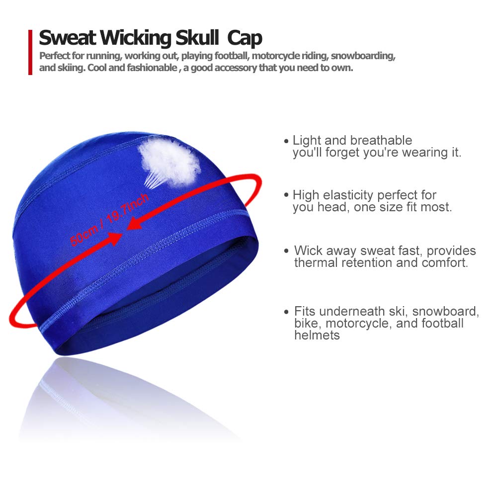 9-Piece Helmet Liner Skull Caps for Running & Cycling - Moisture Wicking Milk Silk Hats for Men & Women - Perfect for Sports, Workouts & Outdoor Activities