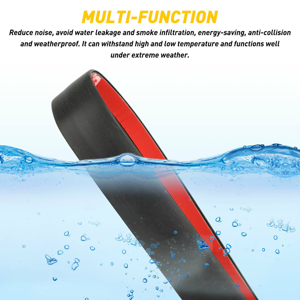 Universal T, U, D Shaped & 5-Hole Rubber Car Window Weatherstrip Seal - Perfect for Auto Glass Replacement, Door Edge Protection and Noise Reduction