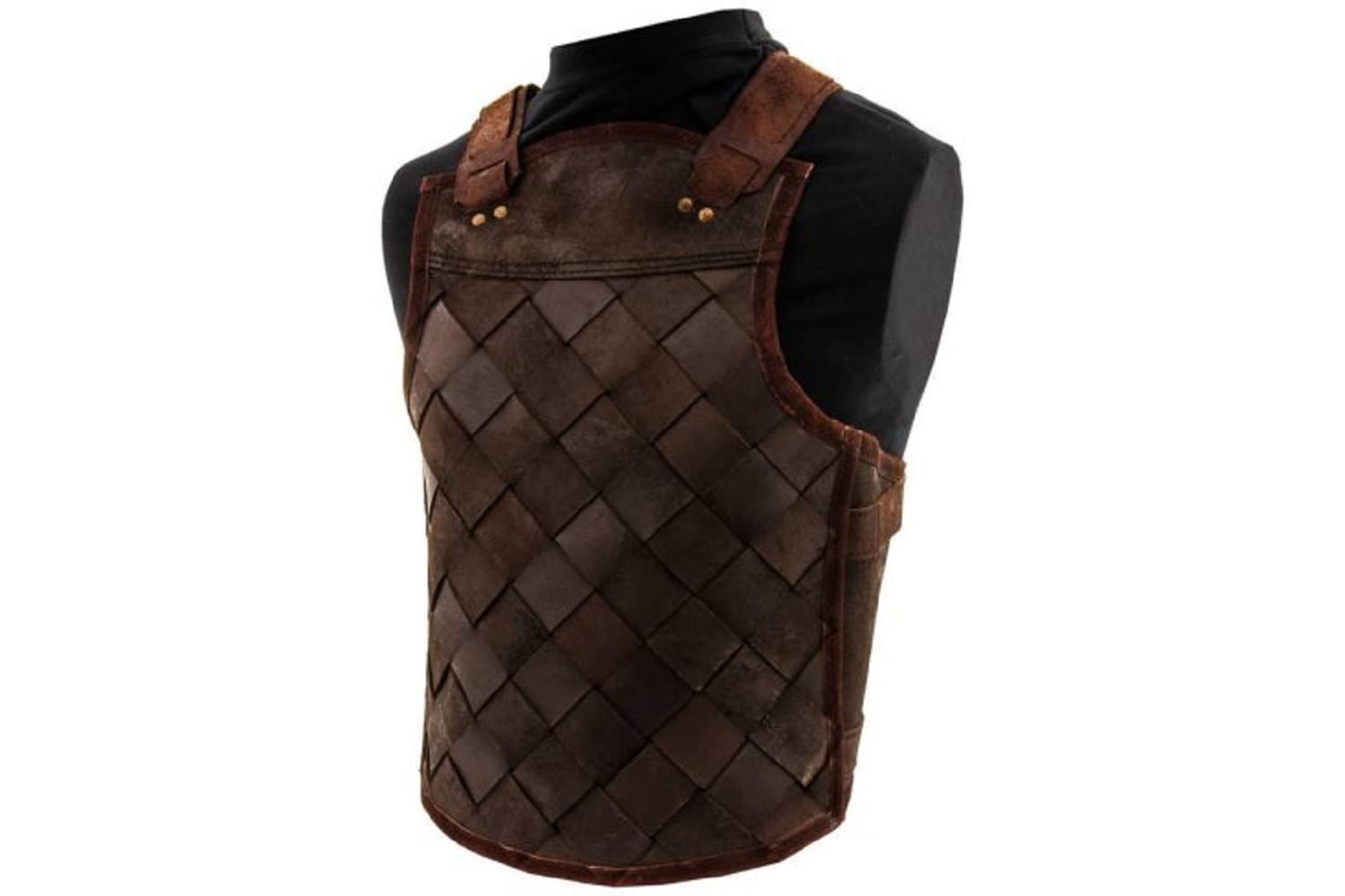 Viking Leather Armor for Men & Women - Adjustable Mercenary Body Armor | Brown Leather Chest Piece | Perfect for LARP, Cosplay & Renaissance Fairs