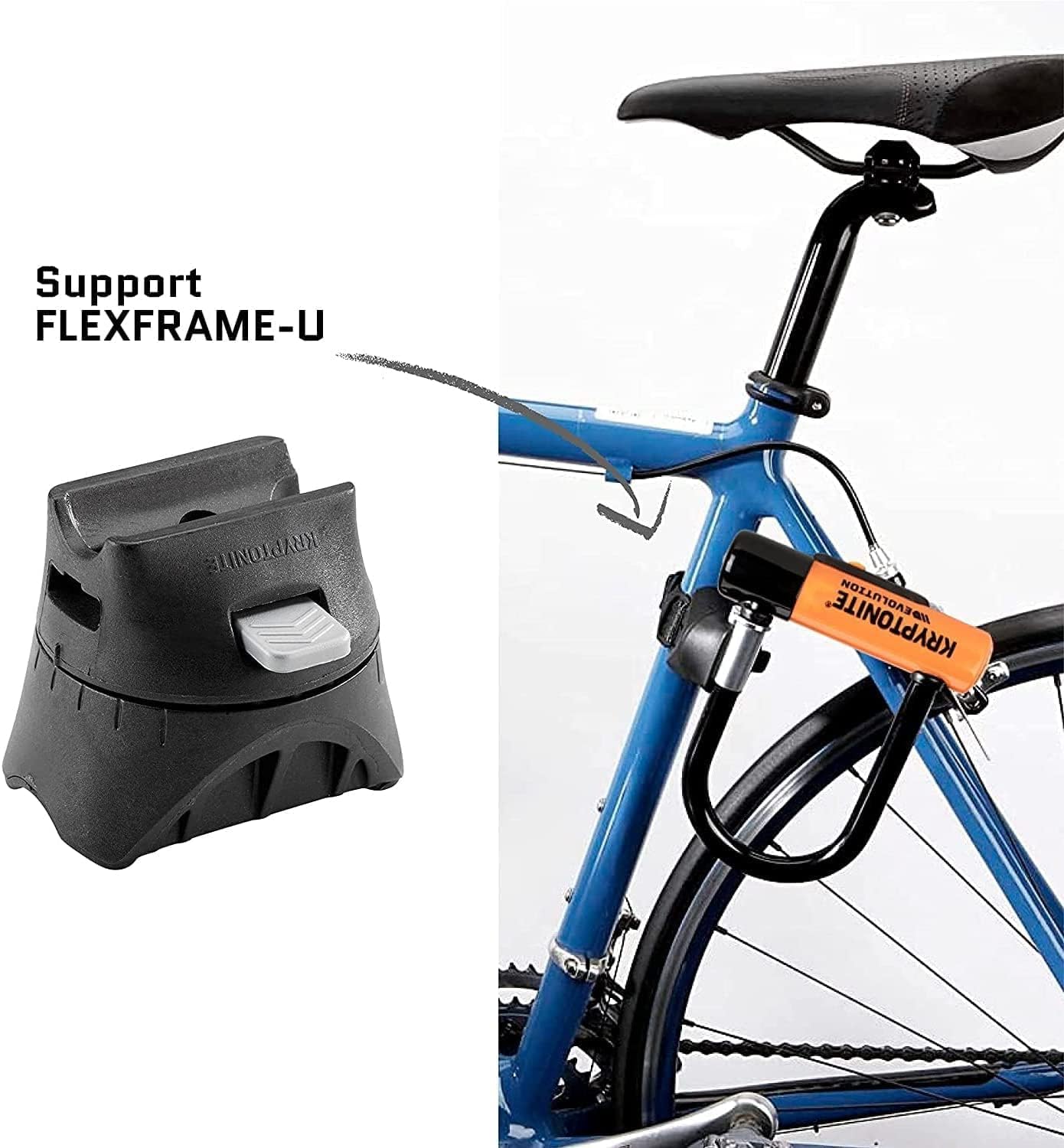 Kryptonite Evolution Mini-9 Bike U-Lock - 14mm Heavy Duty Anti-Theft Bicycle Lock with Mounting Bracket & Keys - Sold Secure Gold Certified High Security U-Lock for E-Bike, Scooter, Road & Mountain Bikes - Perfect for Urban Commuting, Campus Security & Outdoor Cycling