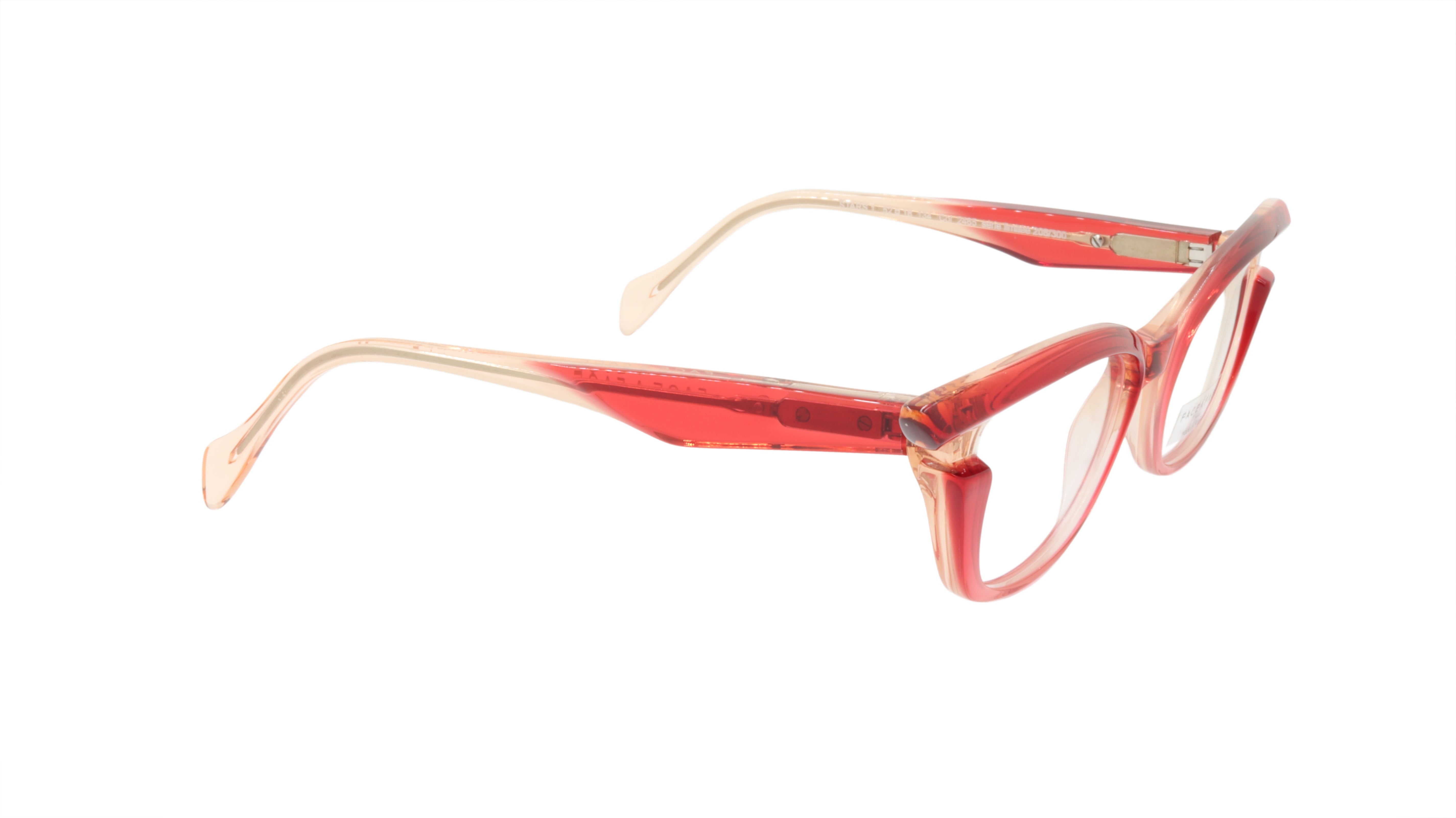 Face A Face STARS 1 Eyeglasses Frame - Acetate Transparent Raspberry Color (Col. 2465) | Trendy Optical Frames for Women & Men | Perfect for Office, Reading & Fashion Accessories