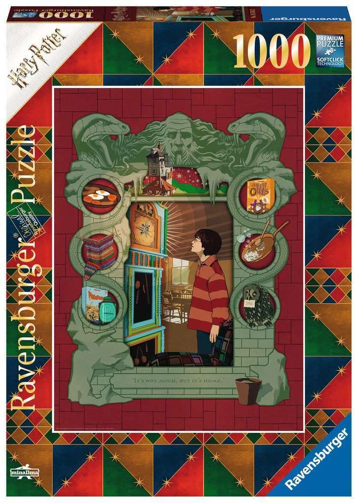 Ravensburger 1000-Piece Adult Jigsaw Puzzle - Harry Potter at the Weasley Family Home (16516) | Perfect for Harry Potter Fans & Puzzle Enthusiasts, Great for Family Game Nights & Home Decor