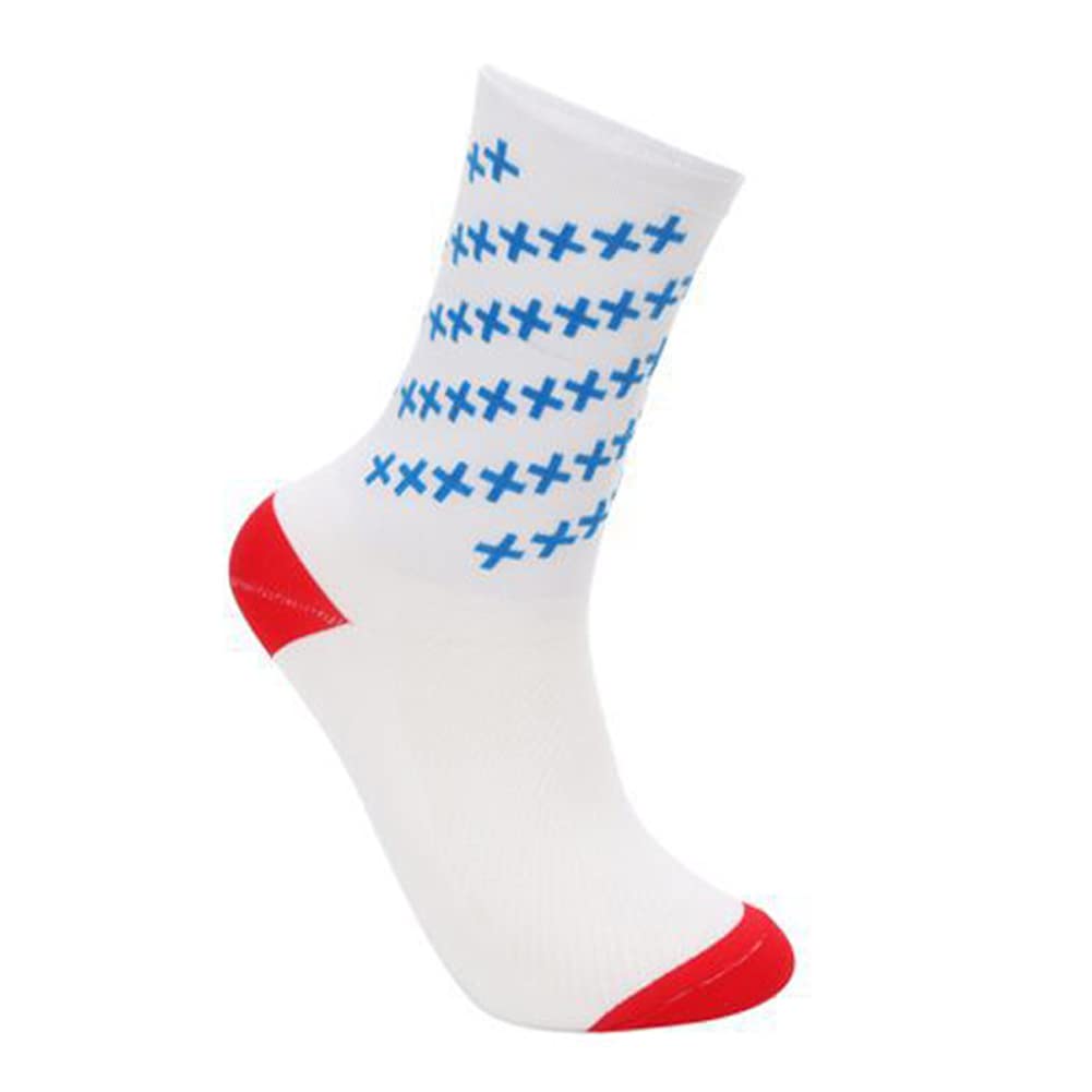 **Men's & Women's Cycling Socks - Breathable Athletic Bike Socks for XC, MTB, BMX - Black, White, Blue, Green, Red - Perfect for Road Biking, Mountain Biking & Indoor Training**