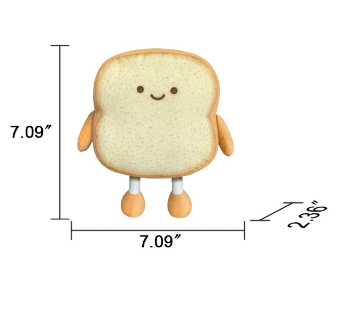 Funny Toast Bread Plush Pillow - Soft & Cute Stuffed Sofa Cushion for Home Decor, Gifts (Golden) - Perfect for Bedroom, Living Room & Anime Cosplay
