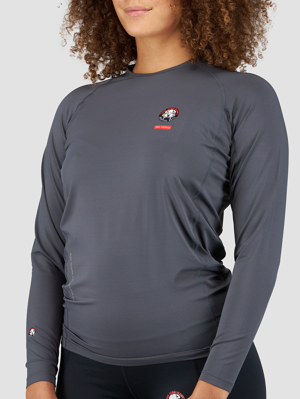 Rebel Rashguard for Men & Women - UPF 50+ Sun Protection, Quick Dry Swim Shirt - Gray - Perfect for Surfing, Swimming, and Beach Activities