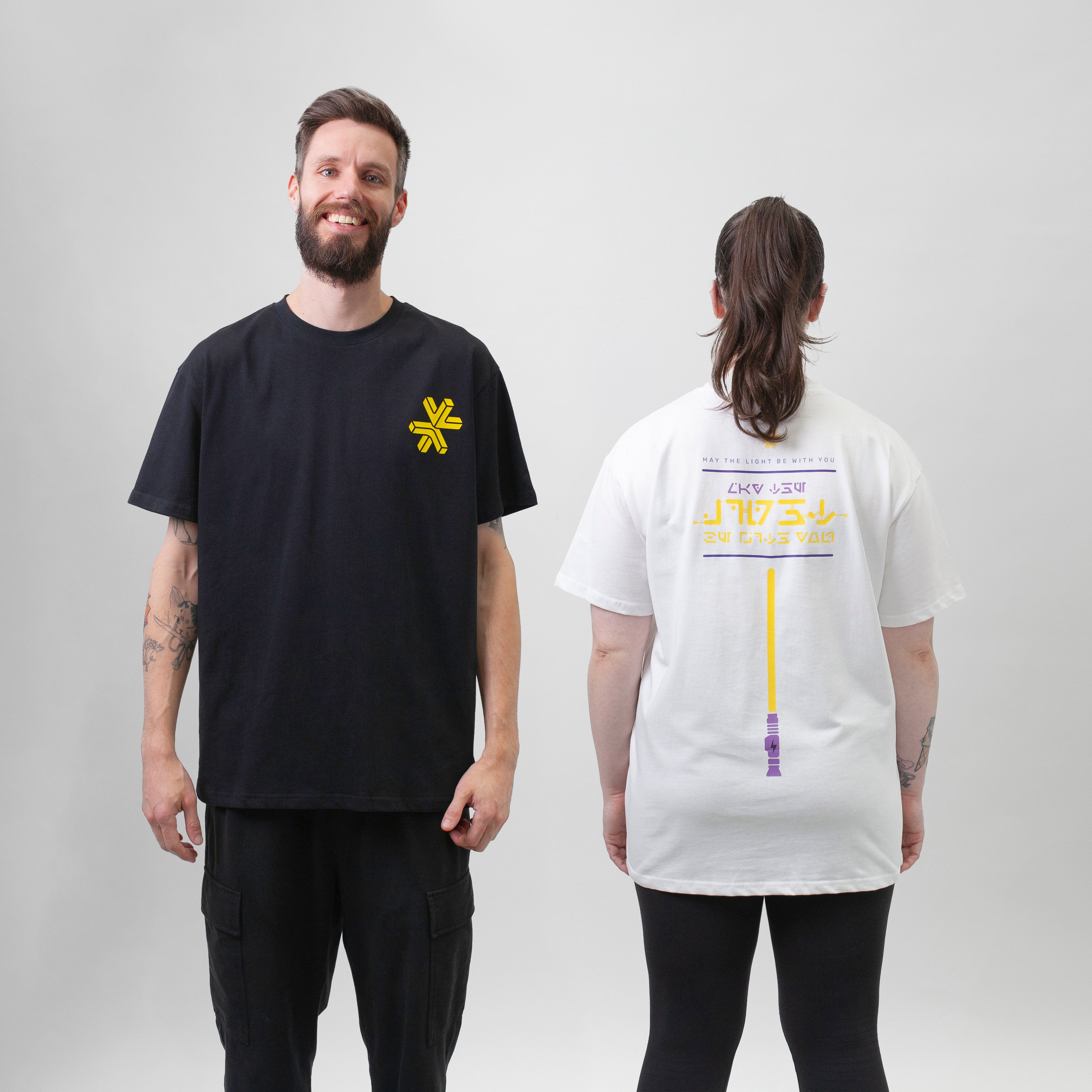 Light My Bricks™ Star Wars Lightsaber T-Shirt - Cool Jedi & Sith Inspired Graphic Tee for Men & Women - Perfect for Cosplay, Conventions & Everyday Wear