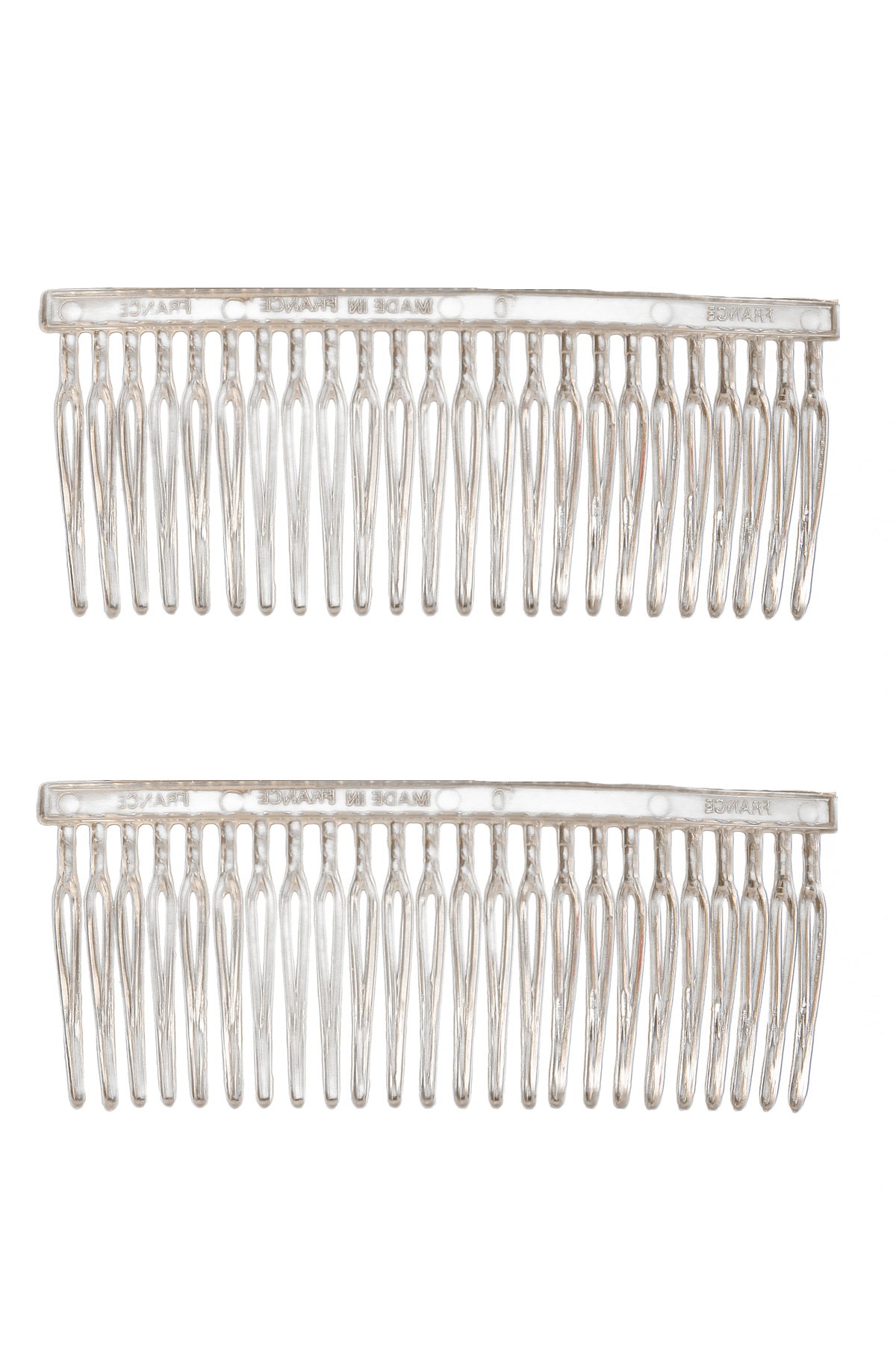 French Twisty Wirey Teeth Patent Comb - Crystal Clear Large Size (0.65 oz) - Perfect for Salon Styling, Hair Extensions & Detangling