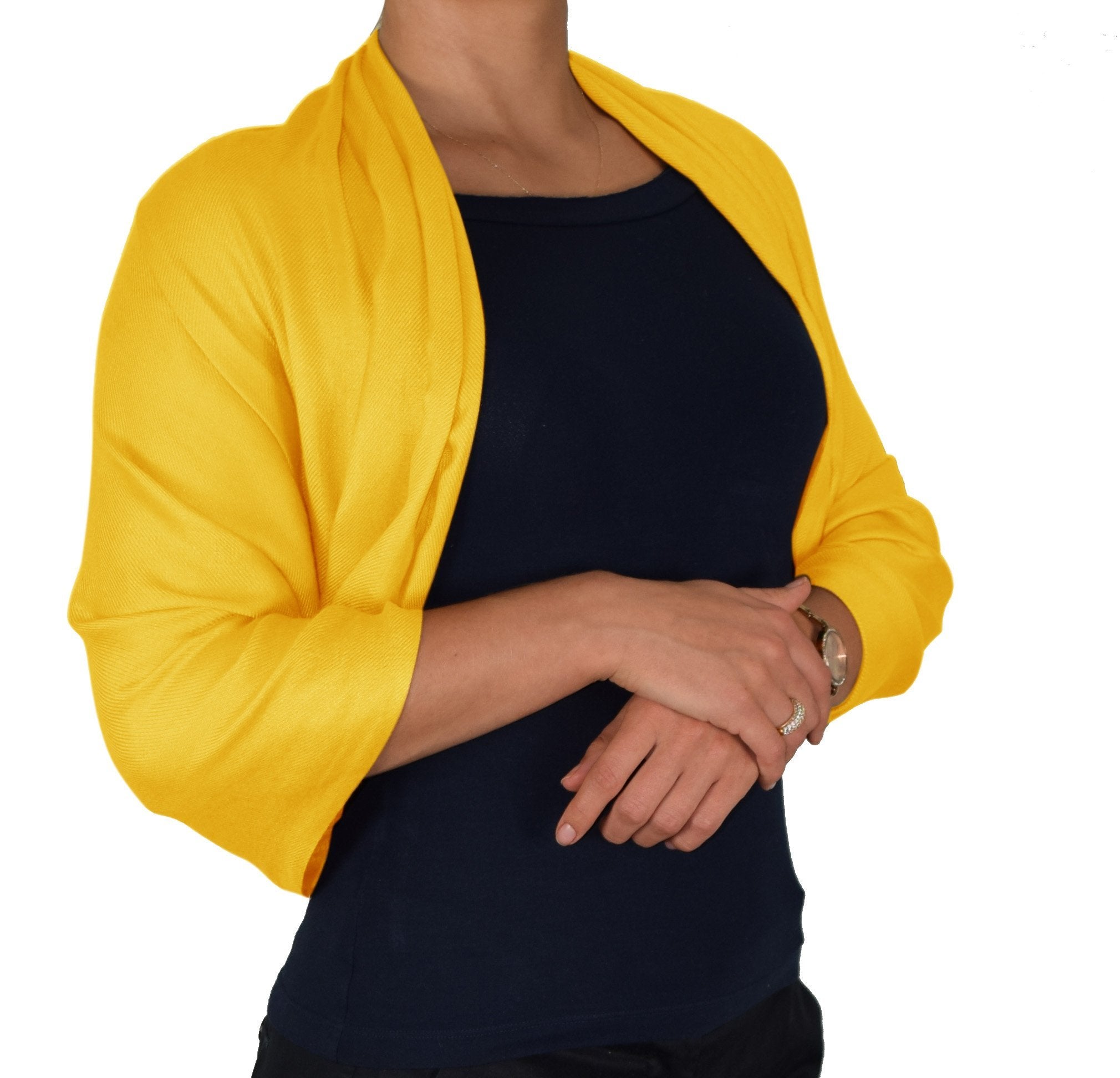 Soft Yellow Pashmina Shawl Wrap Scarf for Women - Lightweight Cashmere Blend Winter Scarf - Perfect for Office, Travel, and Evening Events