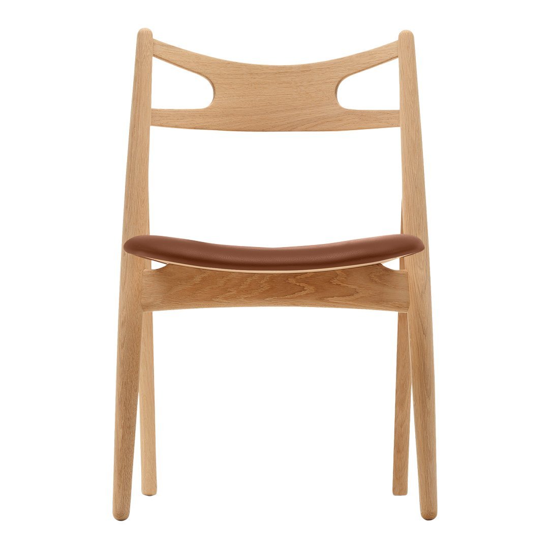 CH29P Sawbuck Chair - Solid Wood Dining Chair for Kitchen & Dining Room - Modern Scandinavian Design for Home & Office Use