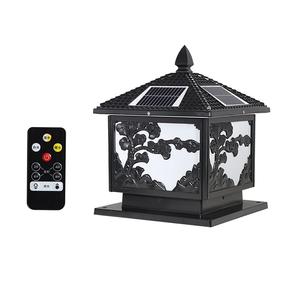 Solar Powered Outdoor Post Lights - Waterproof LED Garden Fence Pillar Lights for Patio, Yard & Driveway | Durable Solar Column Headlight for Wooden Posts & Decorative Landscape Lighting