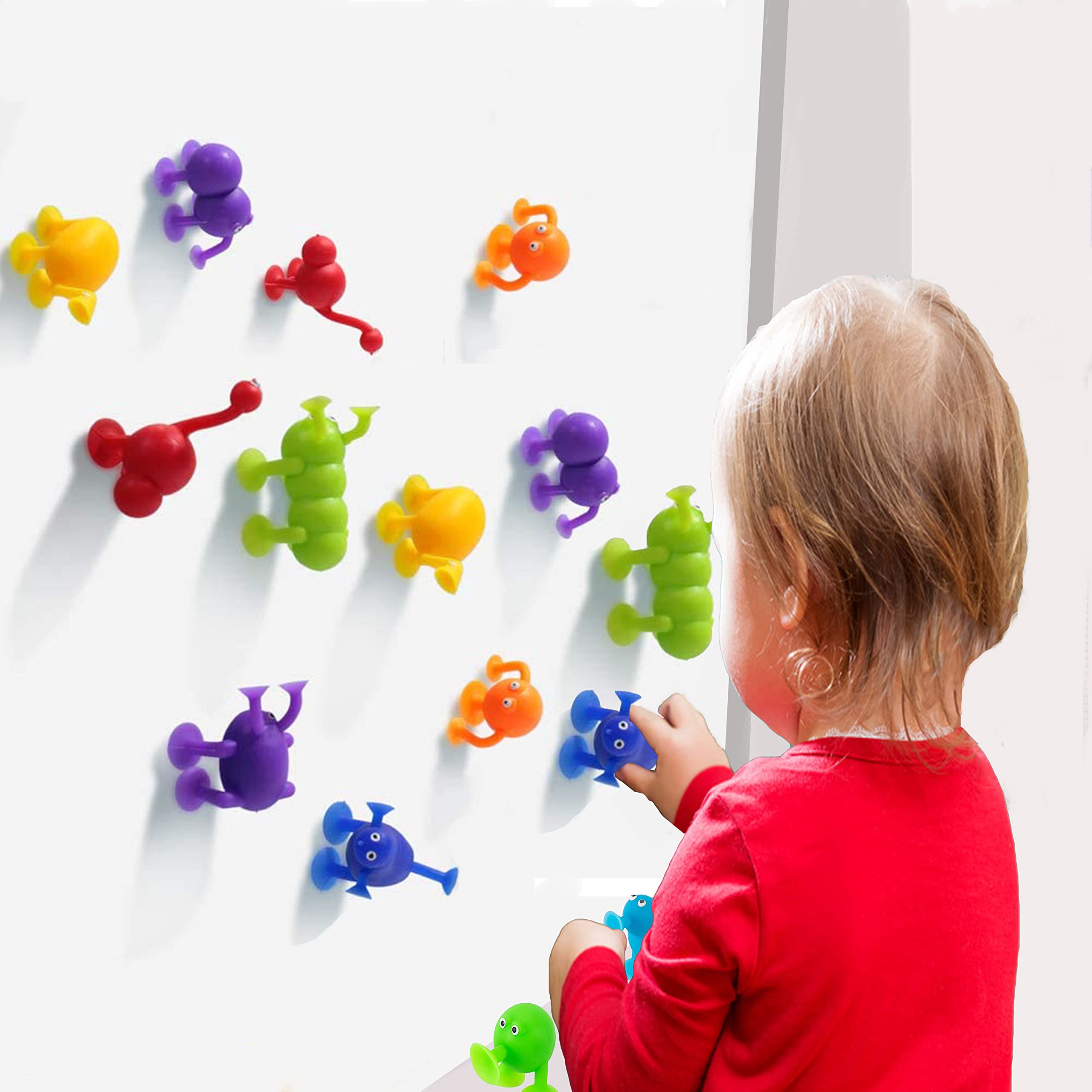 BAIVYLE 18-Pack Animal Pop Sucker Toys - Stacking Bath Toys for Toddlers 3-8 Years - Fun Learning & Playtime