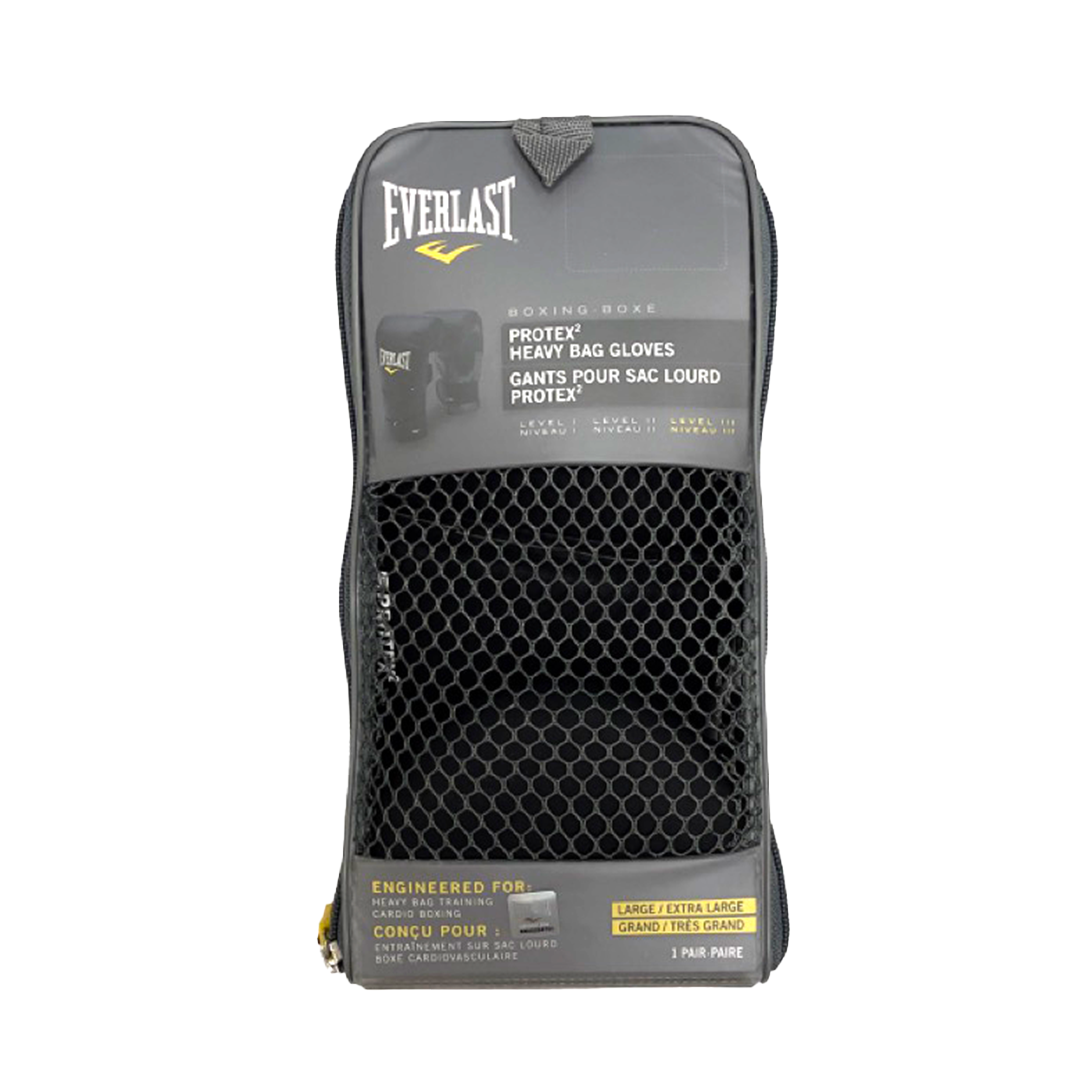 Everlast Protex2 Heavy Bag Gloves for Boxing, MMA & Training - Premium Leather Punching Bag Mitts for Men & Women - Perfect for Gym, Home Workouts & Martial Arts Practice