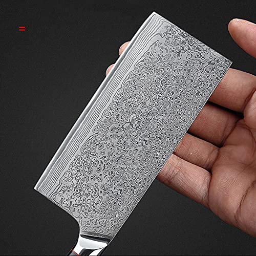 7'' High Carbon VG10 Damascus Steel Meat Cleaver Knife - Professional Chef & Butcher Kitchen Knife for Sharp Slicing & Chopping - Perfect for Home Cooking, BBQ, and Meat Preparation