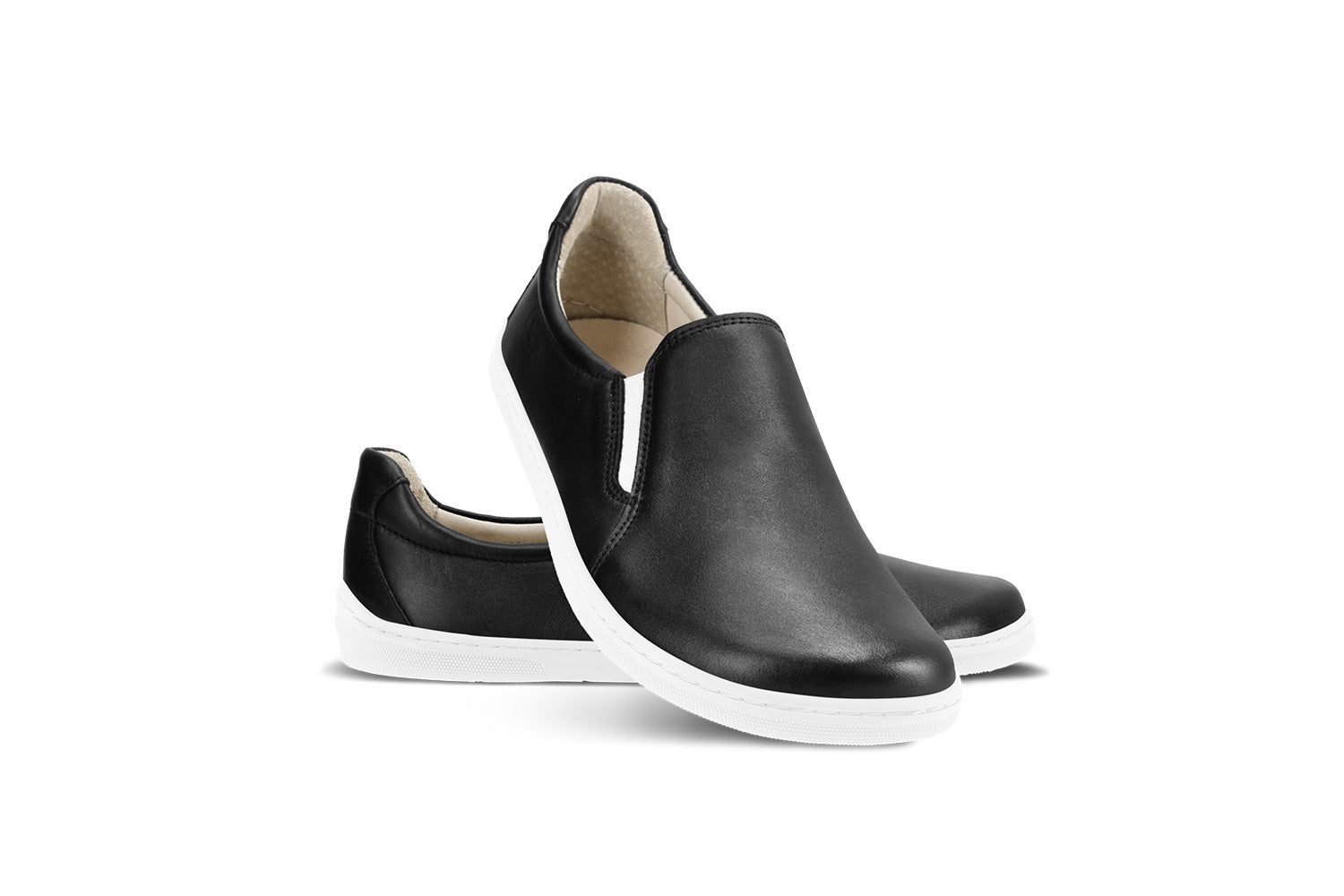 Barefoot Sneakers for Men & Women - Be Lenka Eazy Neo Minimalist Shoes in Black & White - Lightweight & Flexible for Running, Walking & Everyday Comfort