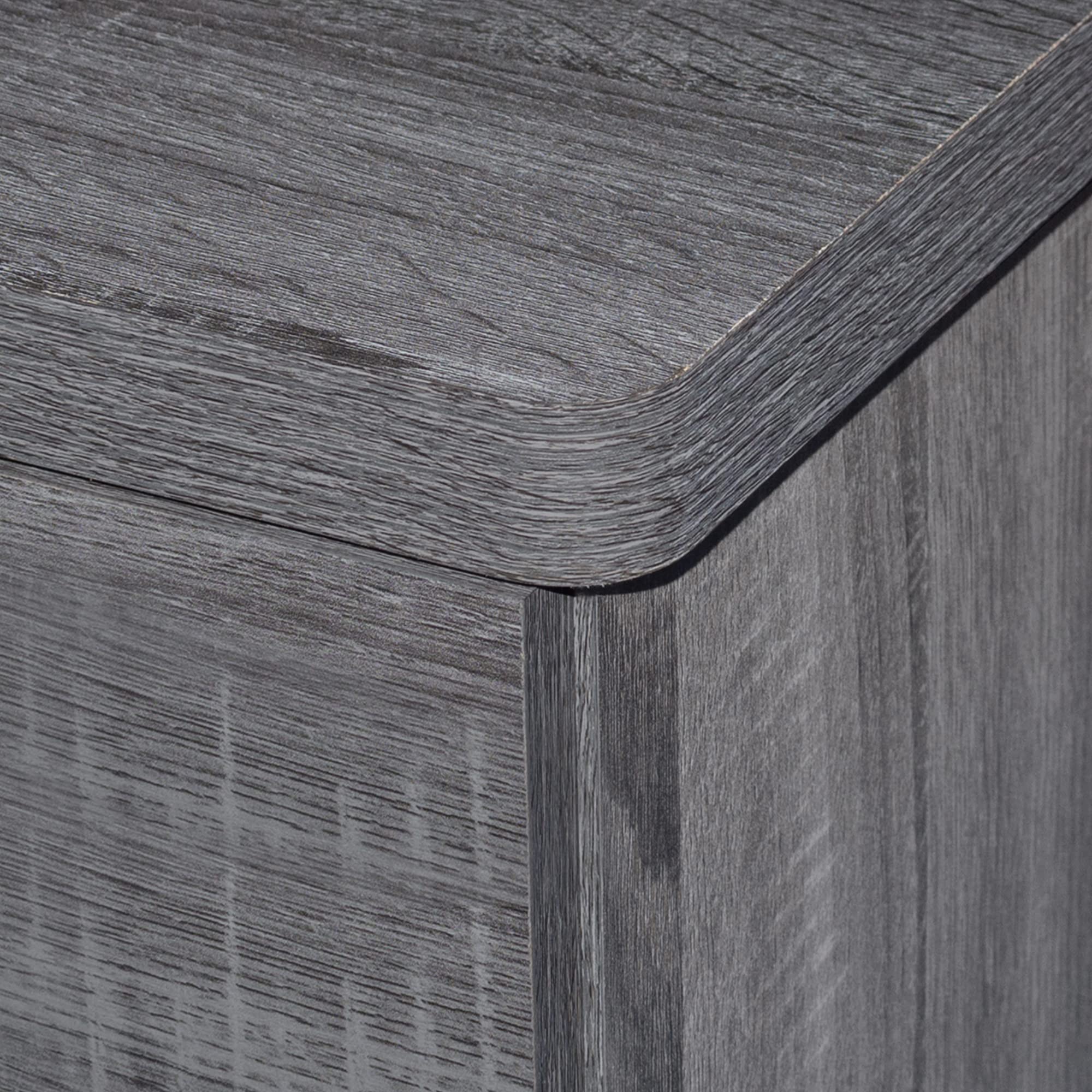 Better Home Products Cindy Faux Wood 2-Drawer Nightstand in Gray - Modern Bedside Table for Small Spaces, Bedroom Furniture with Storage