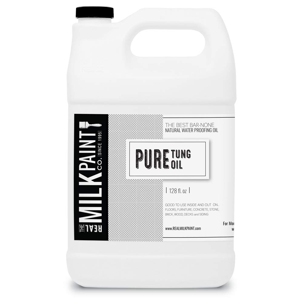 Pure Tung Oil for Wood Finishing - Food Grade, Waterproof, Non-Toxic - Perfect for Cutting Boards, Butcher Blocks, Outdoor Furniture & Wood Flooring - 1 Gallon - Natural Wood Protection & Restoration
