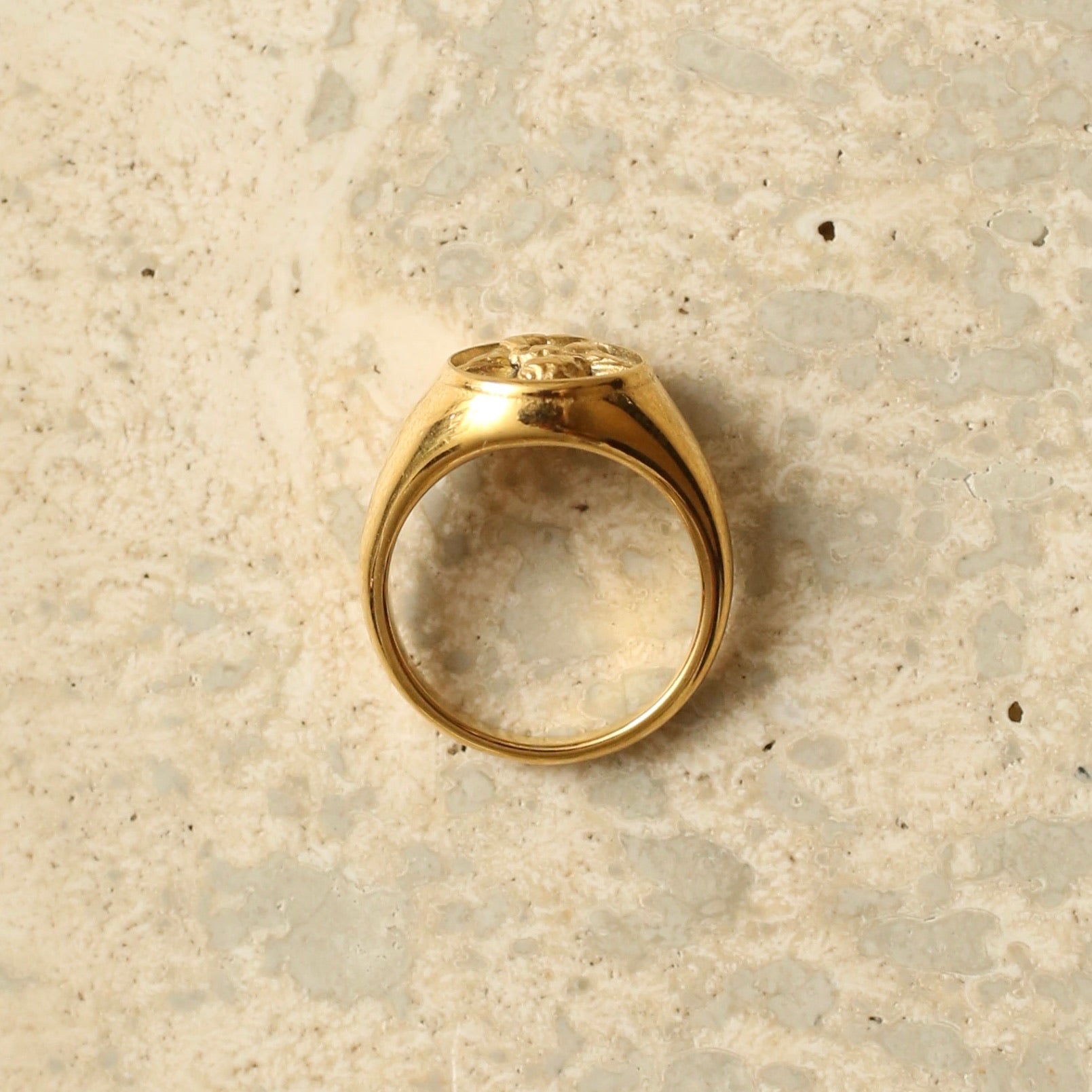 Angel Signet Ring for Women - Elegant Gold & Silver Engraved Jewelry - Perfect for Gifts, Weddings & Everyday Wear
