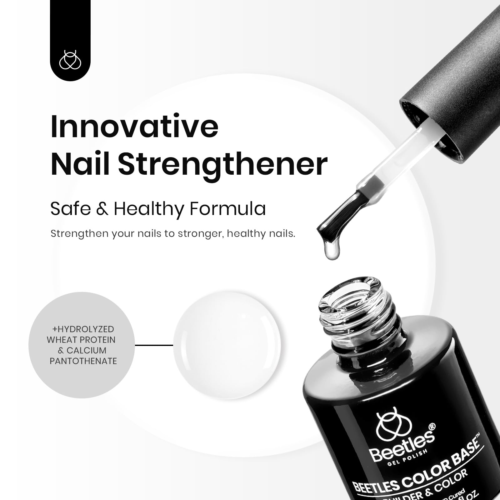 Beetles 2-in-1 Gel Nail Polish Set - 15ml Top Coat & Clear Base Coat for Long-Lasting Manicure | Soak Off UV LED Gel Polish for DIY Nail Art | Perfect Gift for Women & Nail Enthusiasts | Home Salon & Professional Use