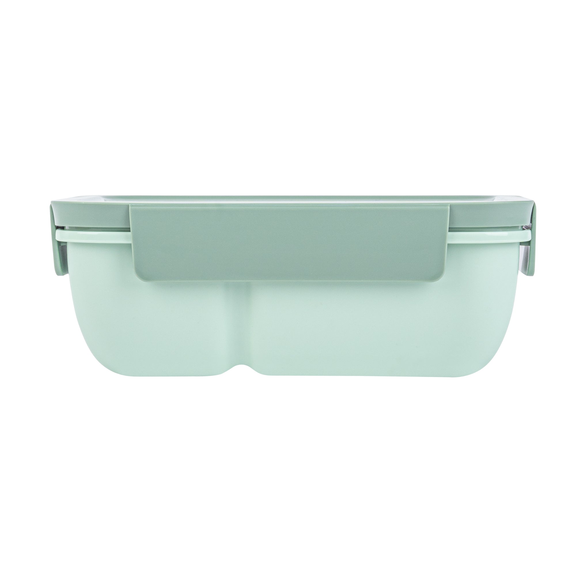 Bento Tek 29 oz Green BPA Free Lunch Box with Fork & Spoon - Microwave Safe Food Container (7.75