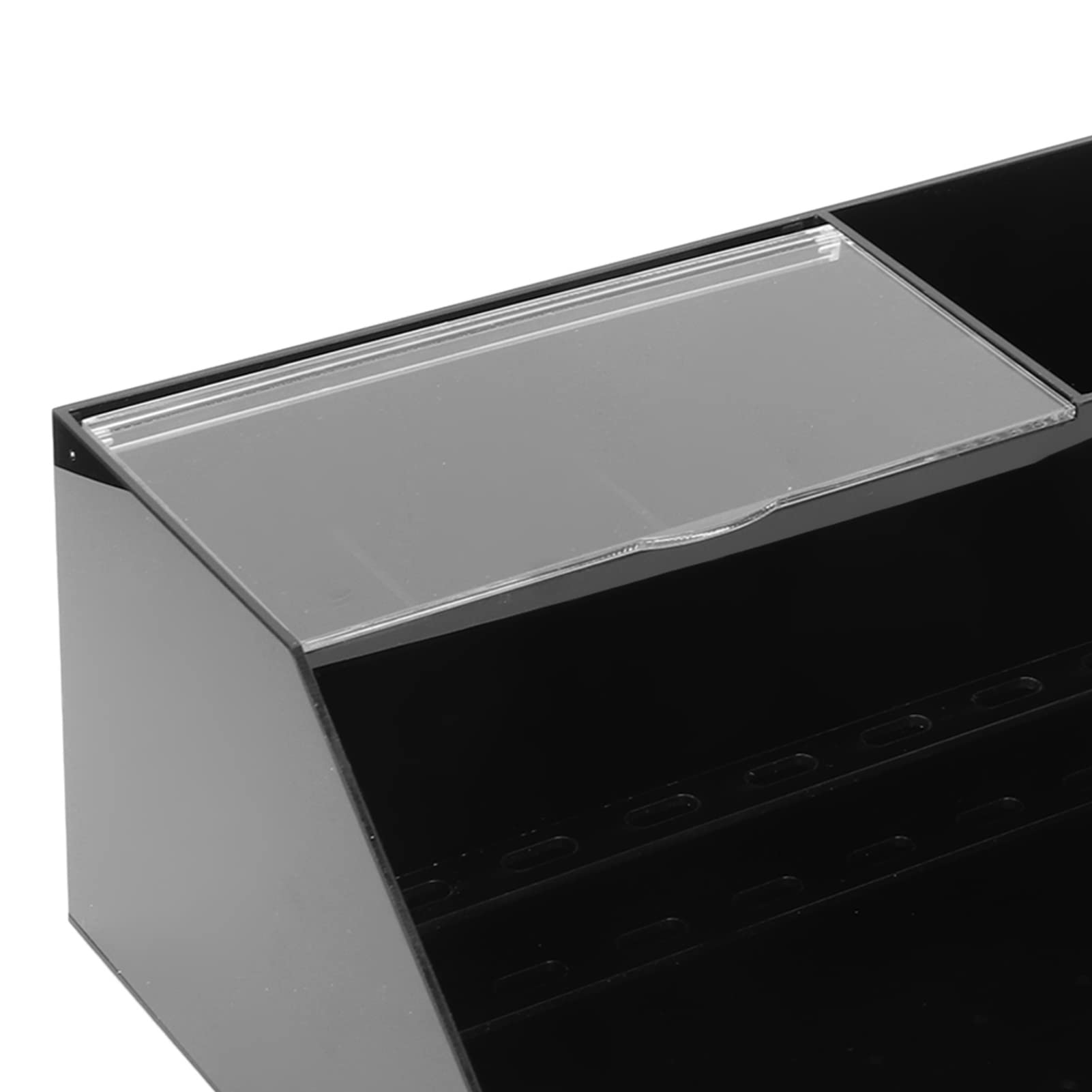 Professional Acrylic Eyelash Extension Display Box - Dustproof Large Capacity Organizer for Eyelash Grafting & Cosmetic Storage (Black) | Perfect for Salon, Spa & Beauty Professionals