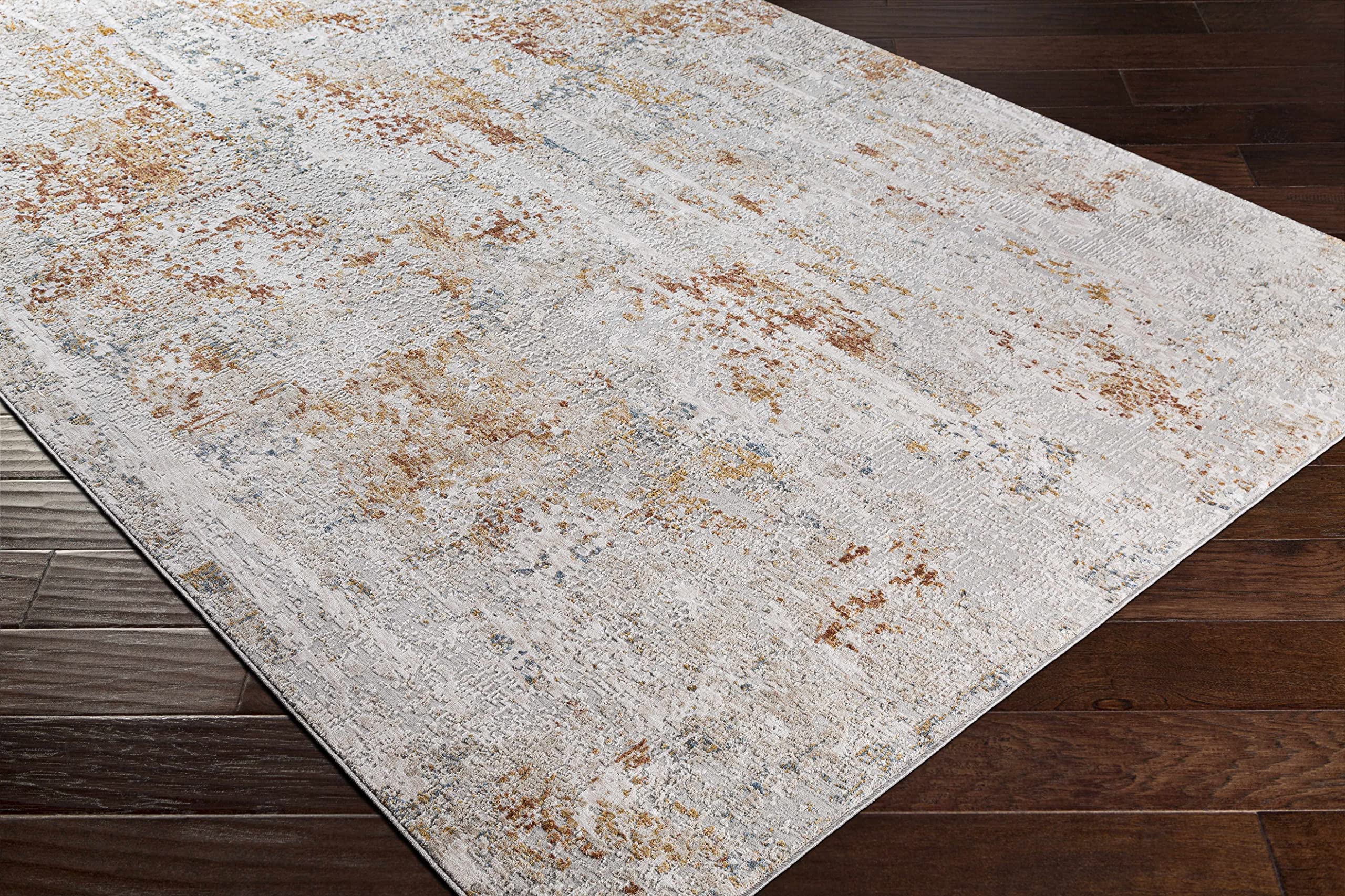 Modern Hauteloom Fulham Area Rug for Living Room & Bedroom - Blue, Brown, Red - 9' x 12' - Soft & Durable - Perfect for Home Decor, Cozy Spaces & High Traffic Areas