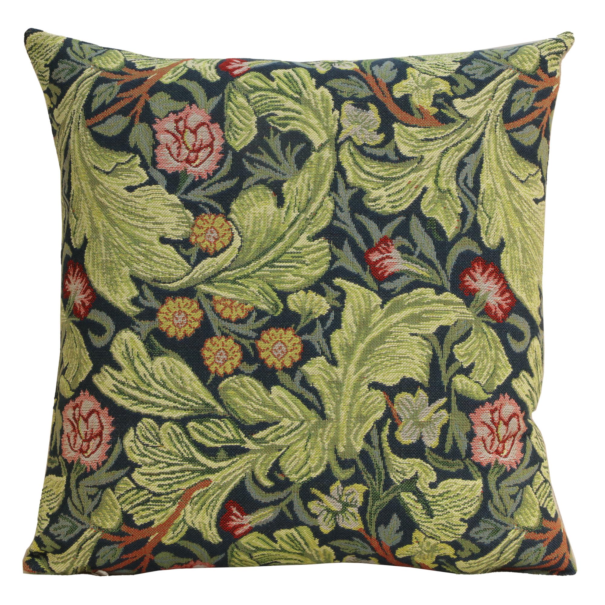 16x16 Inch Green Leicester Boho Throw Pillow Covers - Jacquard Woven Cotton Decorative Couch Cushion Cases for Living Room, Sofa & Bed - European Tapestry Style Home Decor (Set of 2) - Perfect for Cozy Home Styling and Boho Chic Interior Design