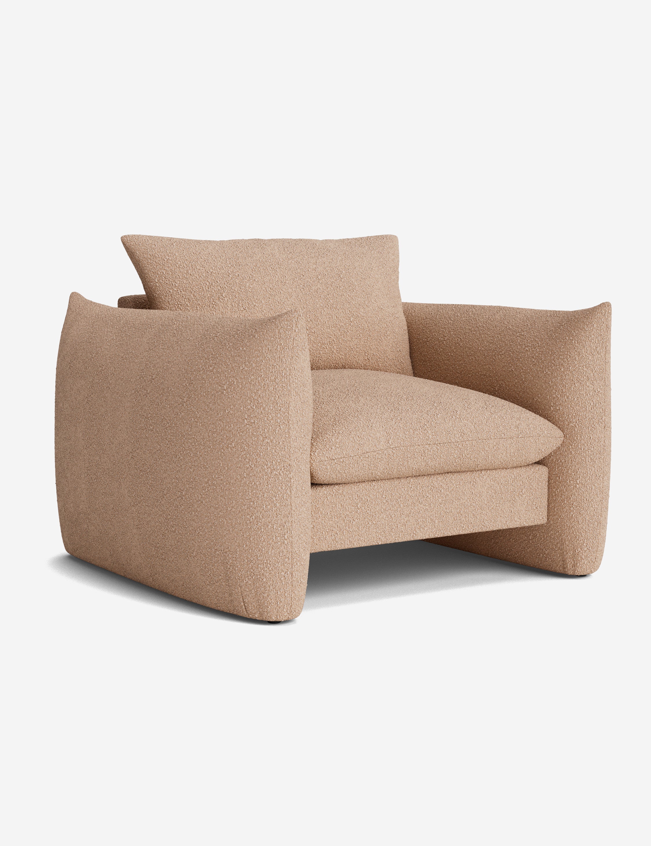 Modern Banks Accent Chair - Mid-Century Inspired Upholstered Armchair for Living Room, Bedroom & Office - Stylish Home Decor with Wooden Legs & Comfortable Cushioning