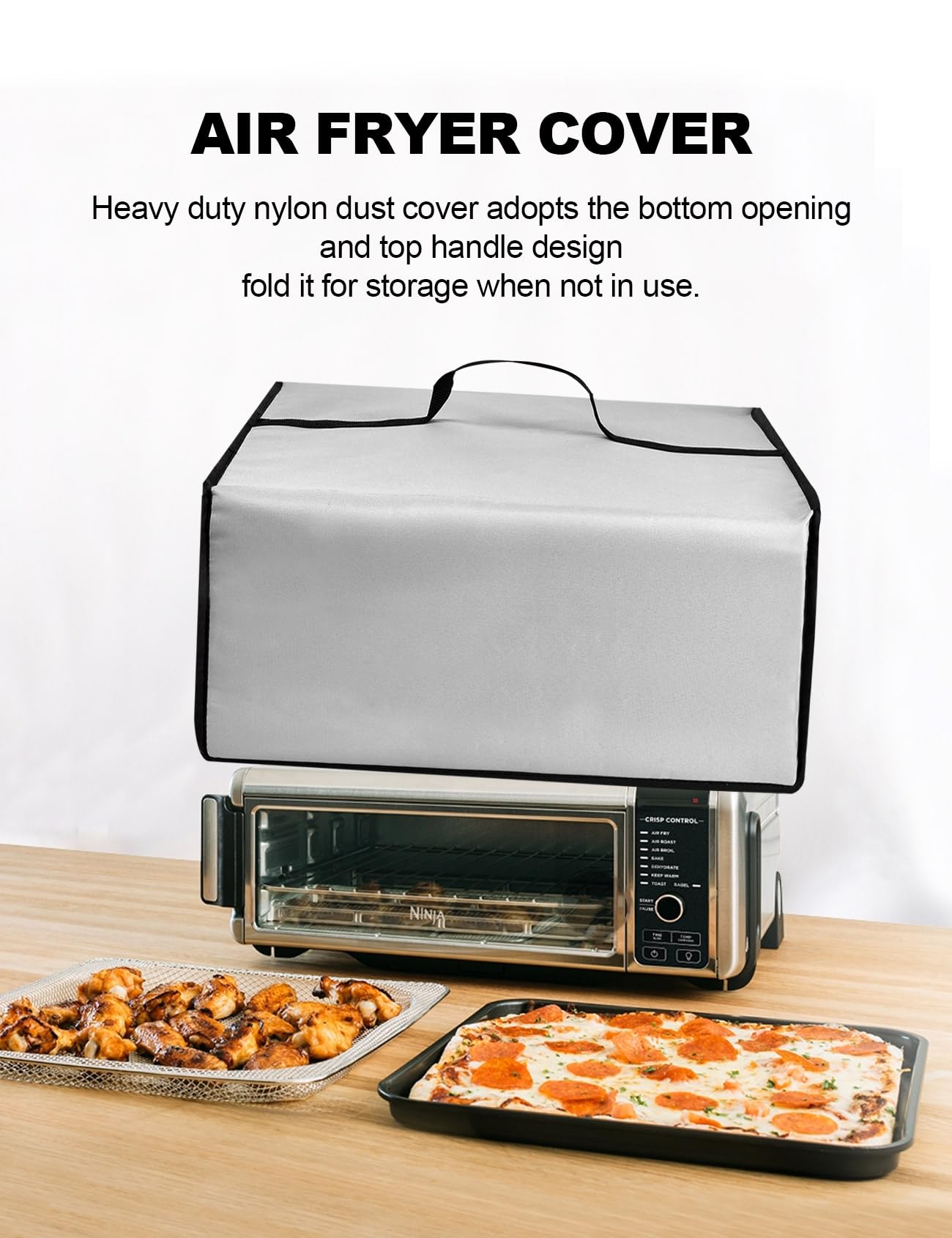 Heat-Resistant Waterproof Nylon Air Fryer Cover Protector Case for Ninja SP101/SP351/SP201 & Kitchen Elite® Pizza Ovens - Perfect for Kitchen Safety & Countertop Protection During Cooking