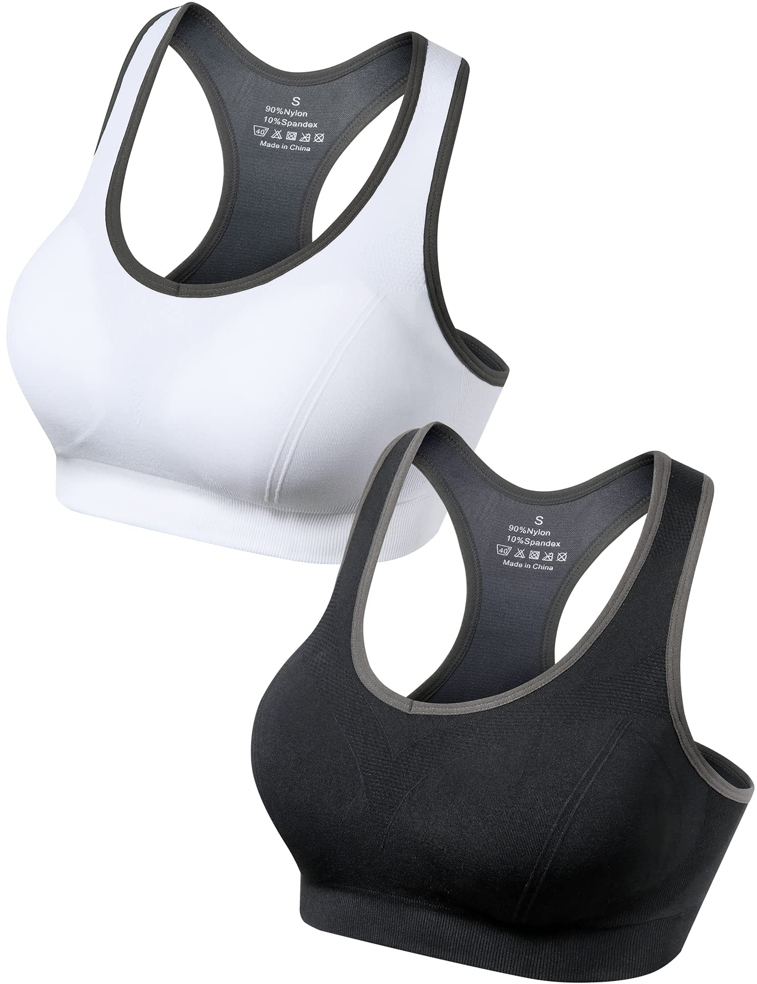 GXXGE Women's High Impact Sports Bra - Padded Racerback Workout Bra for Running, Yoga & Gym - Breathable Activewear Fitness Top for High-Intensity Exercise & Daily Wear
