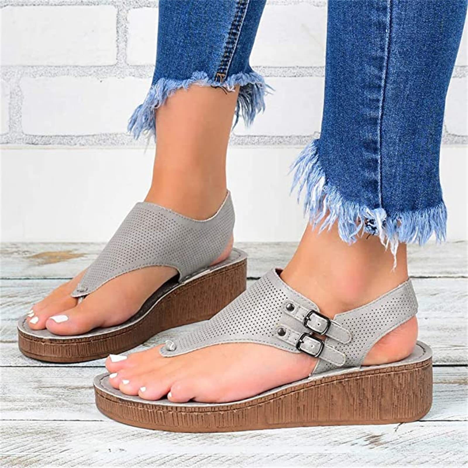 **Women's Comfortable Beach Sandals - Clip Toe Thong Flip Flops for Casual & Dressy Outfits | Perfect for Pool, Vacation, and Summer Wear**