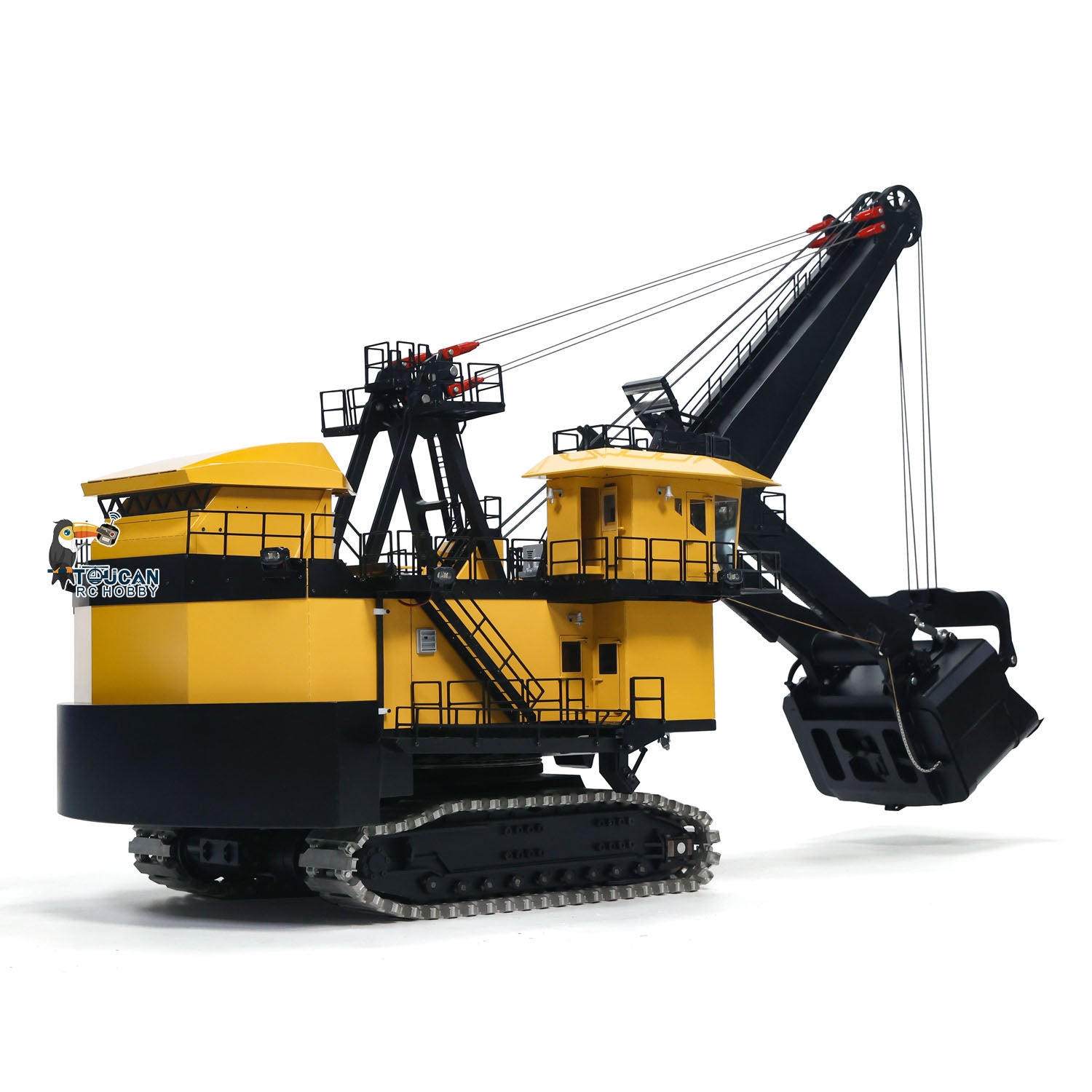 1/25 Scale Metal Electric Rope Shovel RC Excavator Model - Heavy Duty Mining Equipment with Radio Control System (ST8 PL18EV RTR/PNP) - Perfect for Construction Simulation, Mining Display, and RC Hobby Enthusiasts