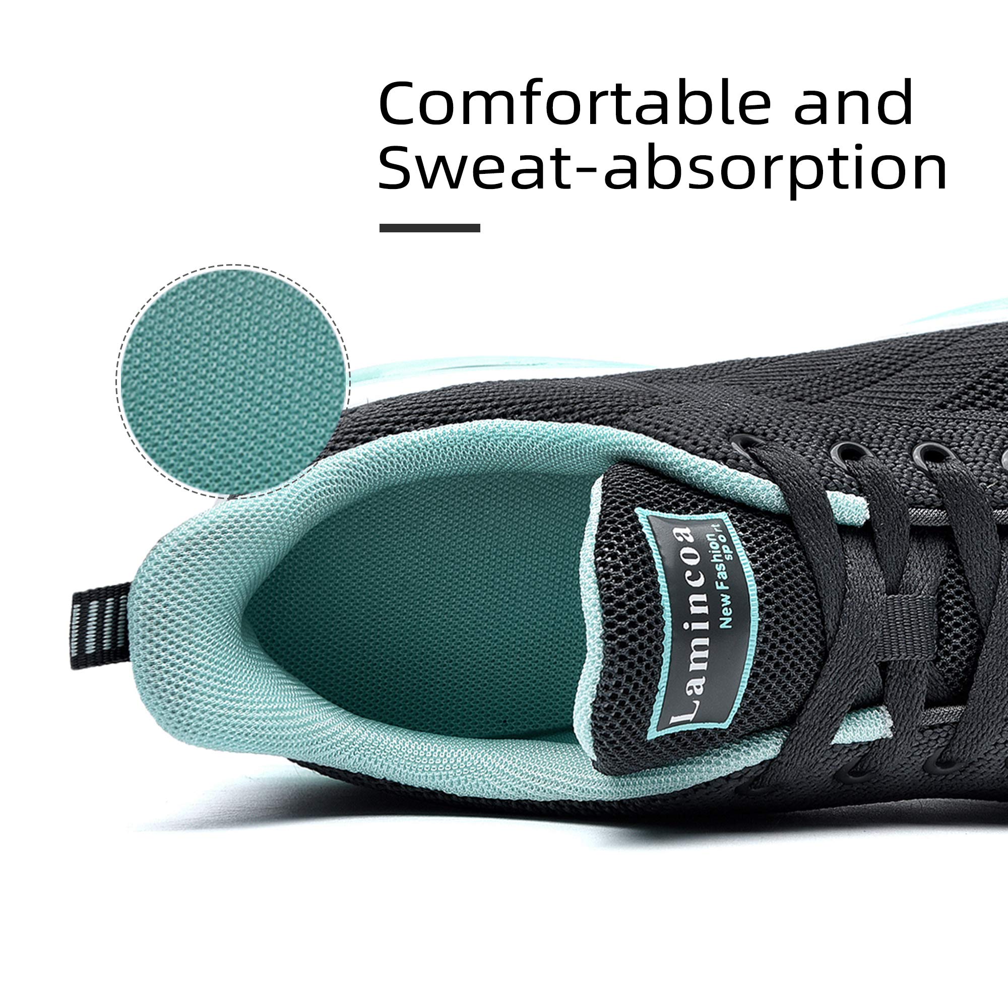Lamincoa Women's Lightweight Running Shoes - Breathable Mesh Sneakers with Air Cushion for Walking, Tennis, Gym Workout & Sports | Non-Slip Comfort for Active Lifestyles