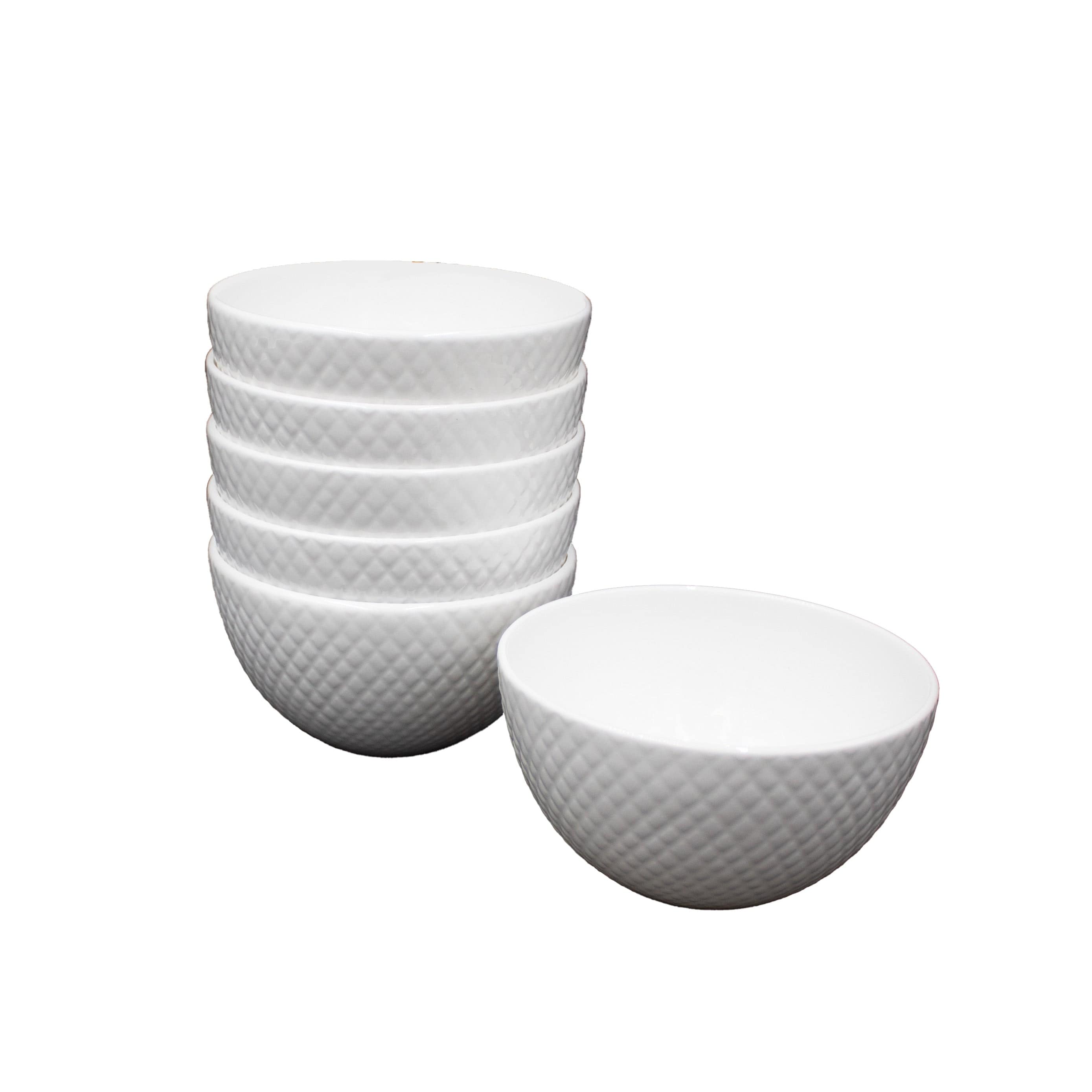 Premium Huntington Set of 6 Fruit Bowls - Elegant Serving Bowls for Fruits, Snacks, Nuts & Party Appetizers - Perfect for Dining Table, Kitchen Counter & Entertaining Guests