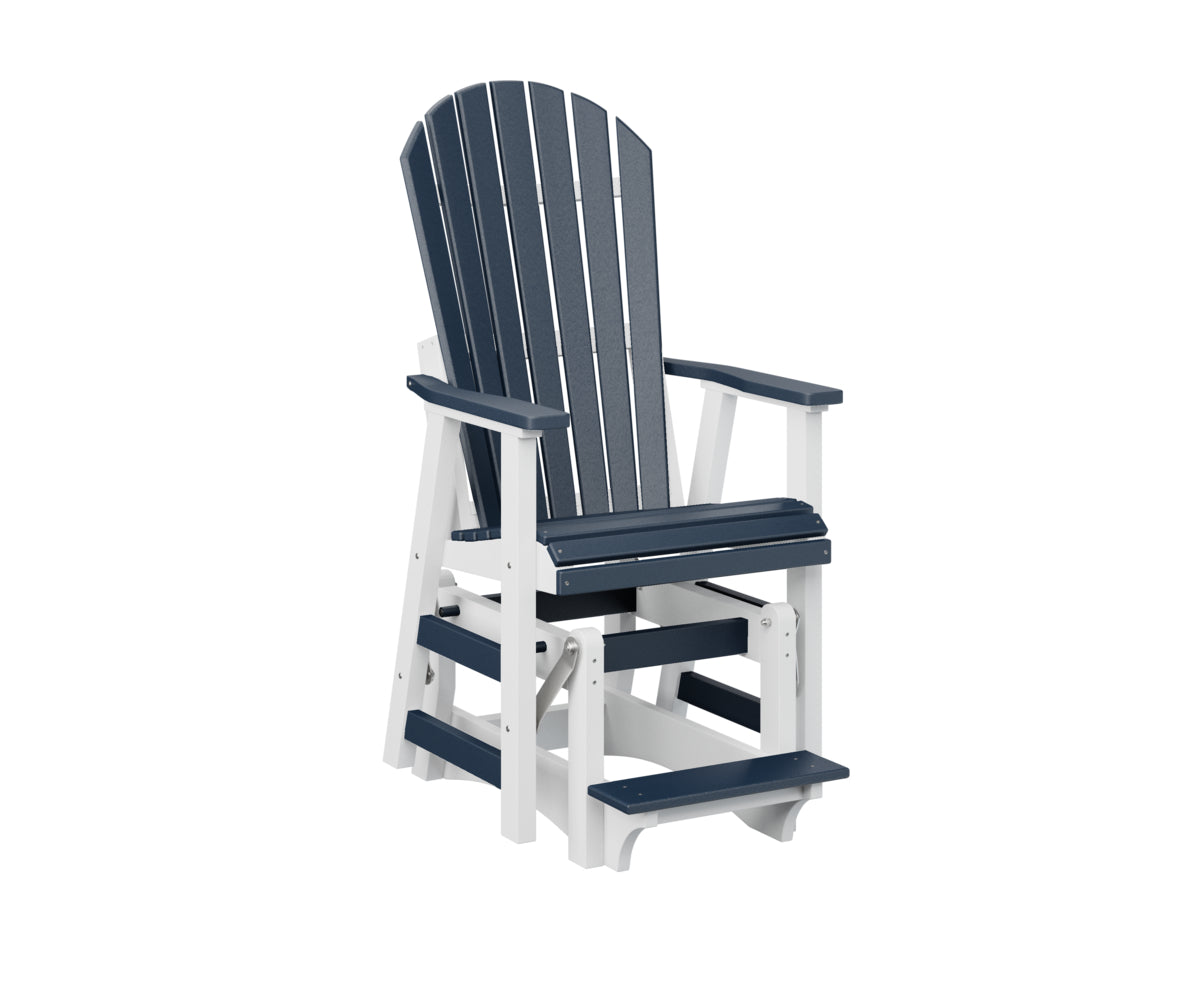 Berlin Gardens Comfo Back Single Counter Glider - Outdoor Patio Bistro Chair with Smooth Gliding Motion, Perfect for Garden, Deck, and Restaurant Use