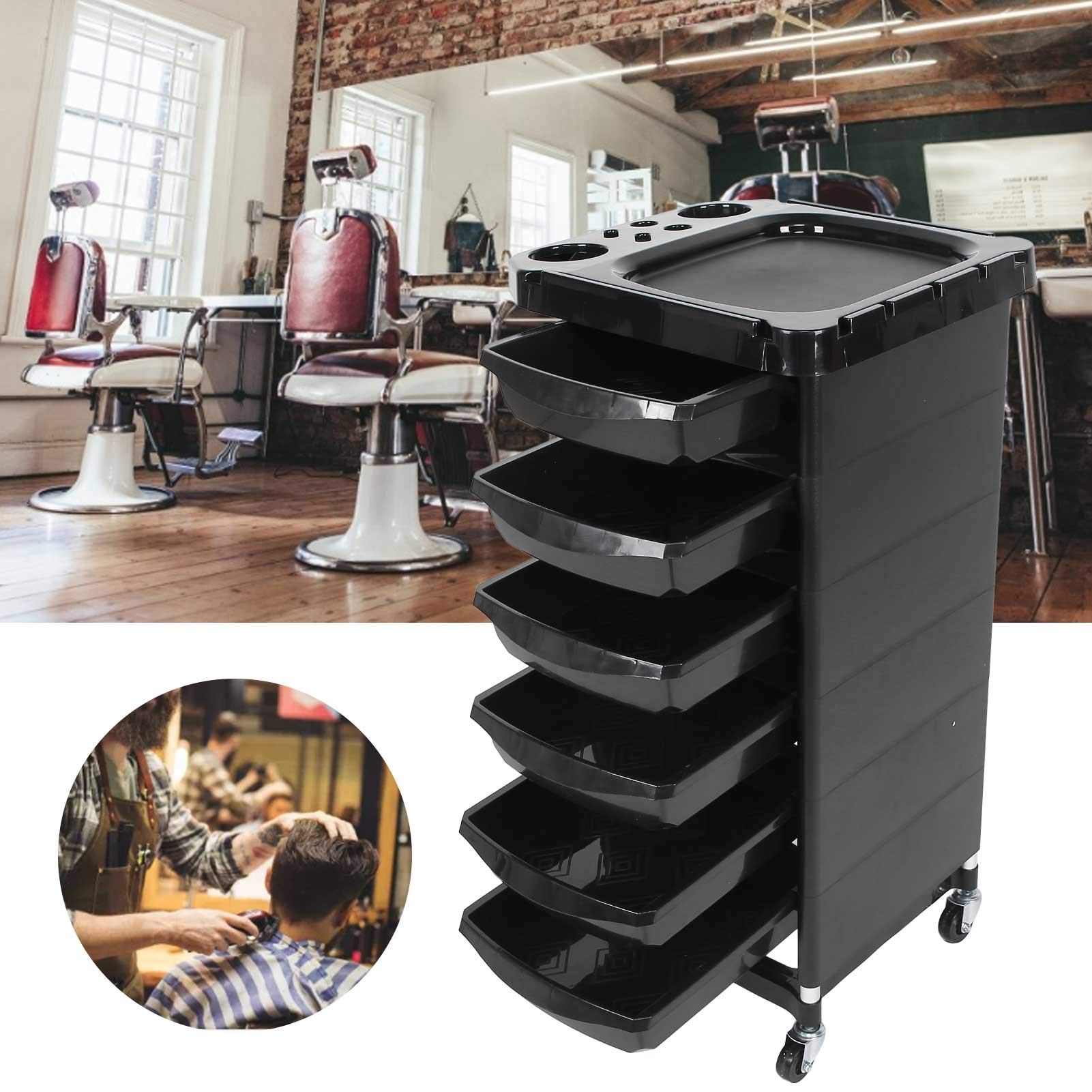 EVTSCAN 5-Tier Rolling Hair Salon Cart - Portable Styling Trolley for Hairdressers & Barbers - Mobile Storage Organizer for Salon Tools, Scissors, Combs & Hair Products - Perfect for Salon, Home & Professional Use